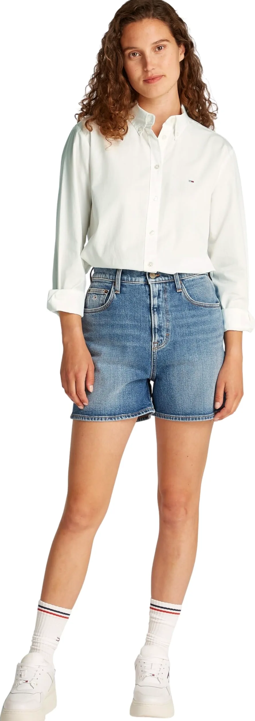 Tommy Jeans Camisa Mujer Pinstripe Poplin Regular Fit
