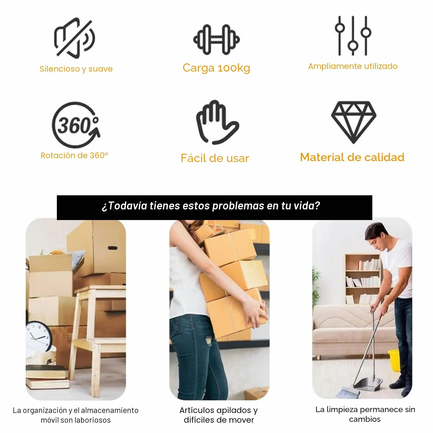 Juego de 12 Ruedas Giratorias Adhesivas para Muebles Pesados, Acero Inoxidable, Mini Ruedas para Electrodomésticos, Mesas y Sillas