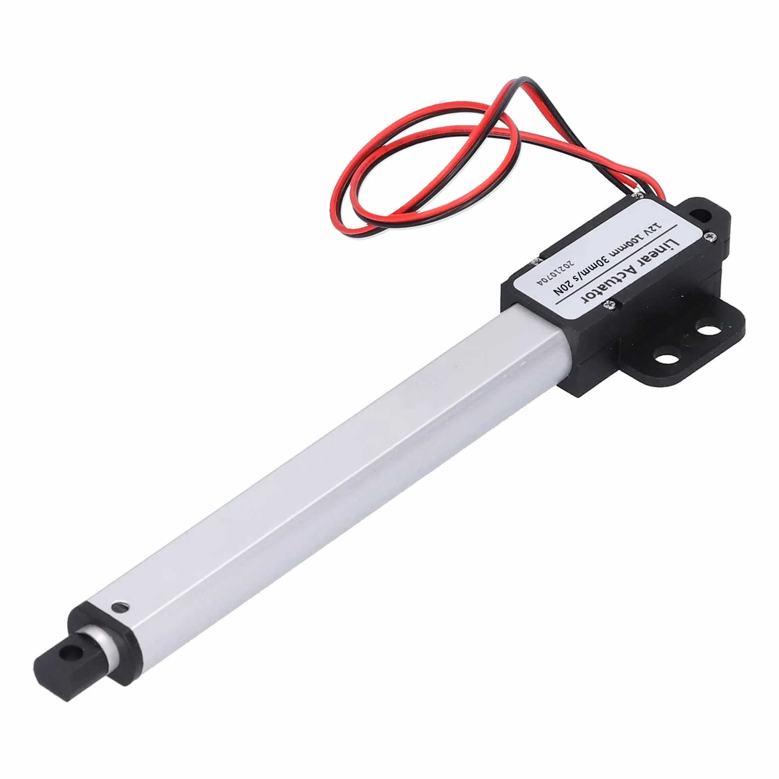 Actuador Lineal Eléctrico 12V 100mm 30mm/s 20N Bajo Ruido Interruptor Límite Interno