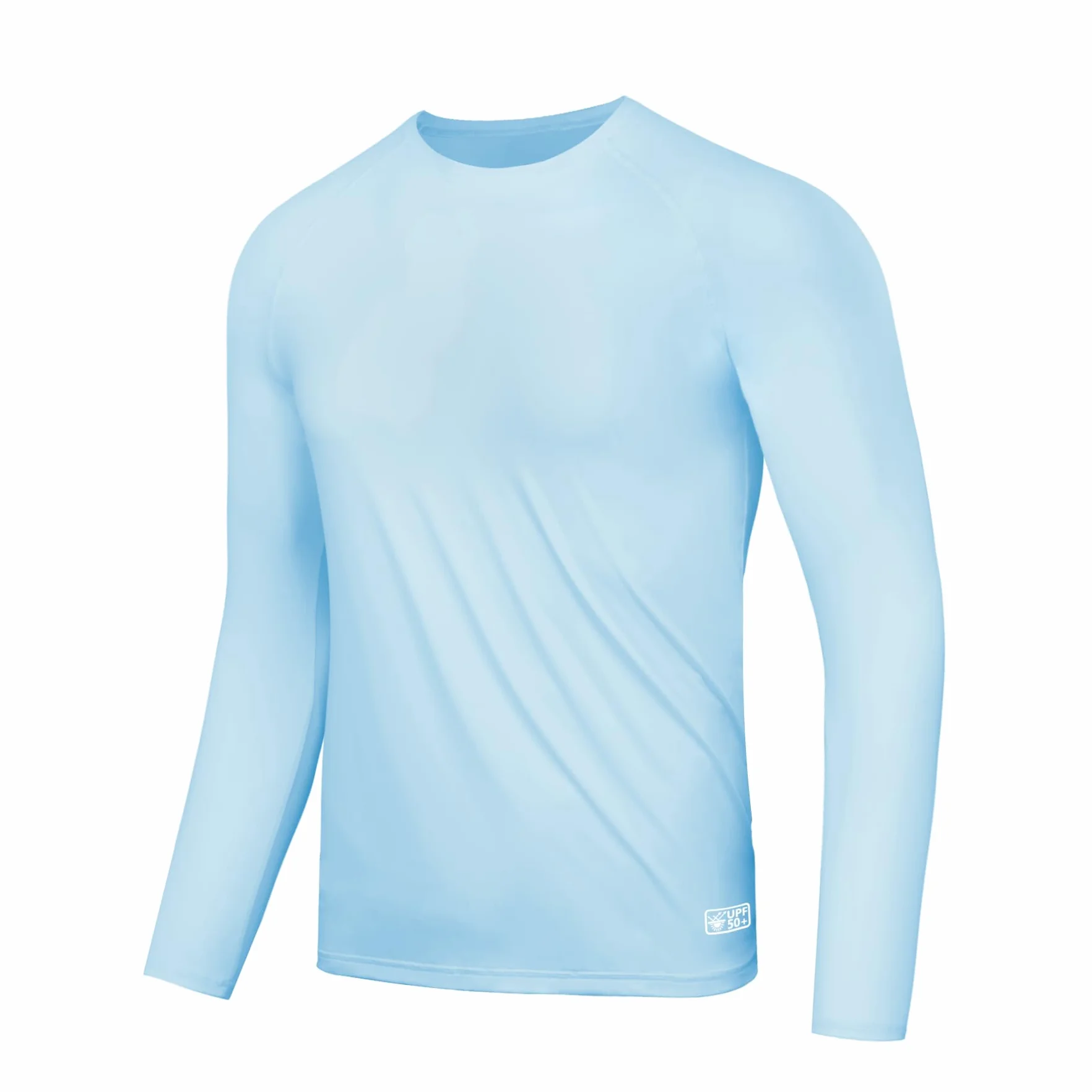 AMZSPORT Camiseta UV Hombre Rashguard UPF 50 Protección Solar Manga Larga Transpirable Secado Rápido para Pesca Surf Senderismo