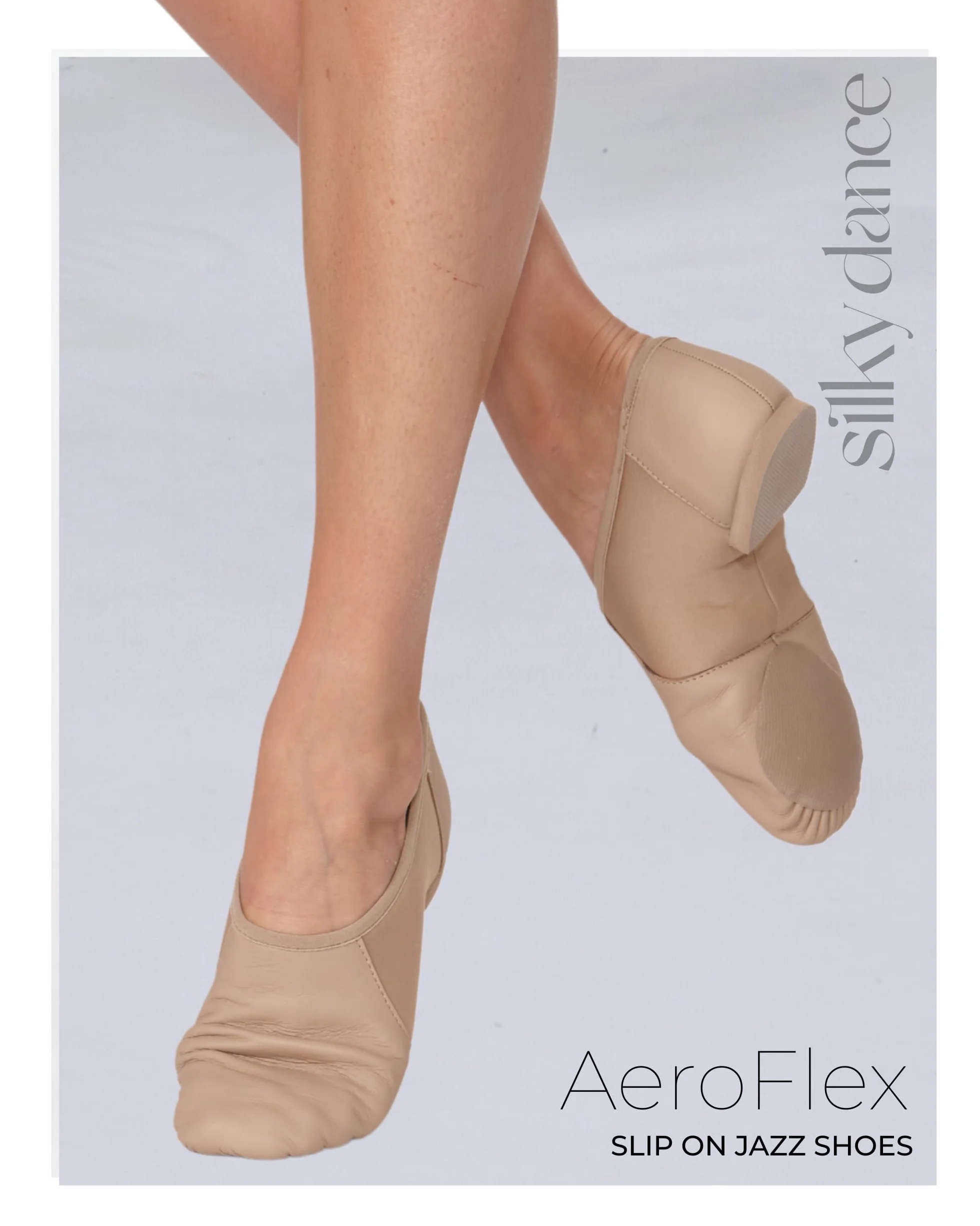 Silky Dance AeroFlex - Zapatos de jazz con suela dividida, de piel auténtica, color negro y marrón, tallas para niños y adultos