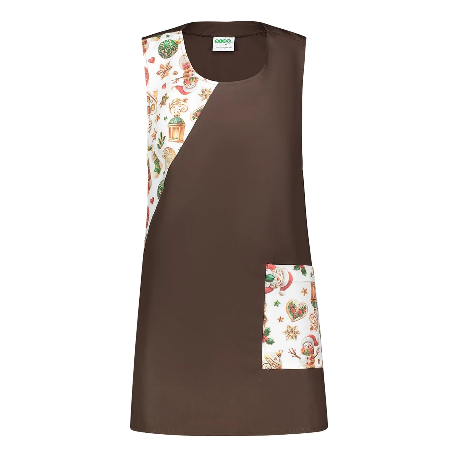 Siry Work Delantal para mujer, art. Frisa, 35 % algodón y 65 % poliéster, talla única, fabricado en Italia, ideal para maestra, alimentos, peluquería, esteticista, empresa de limpieza