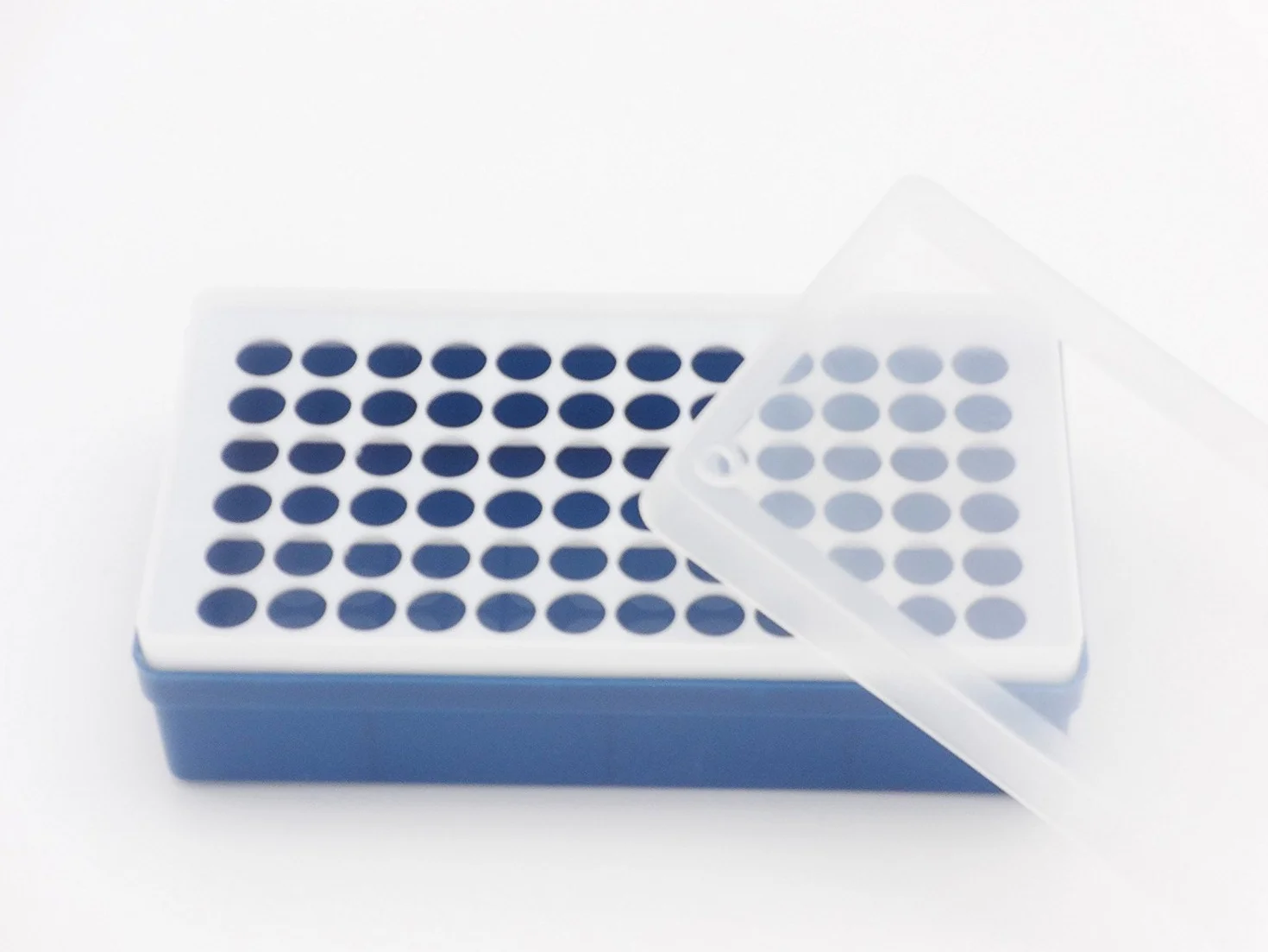 MUHWA Caja Rectangular para Tubos de Microcentrífuga 72 Posiciones 0,2-1,5 ml Laboratorio