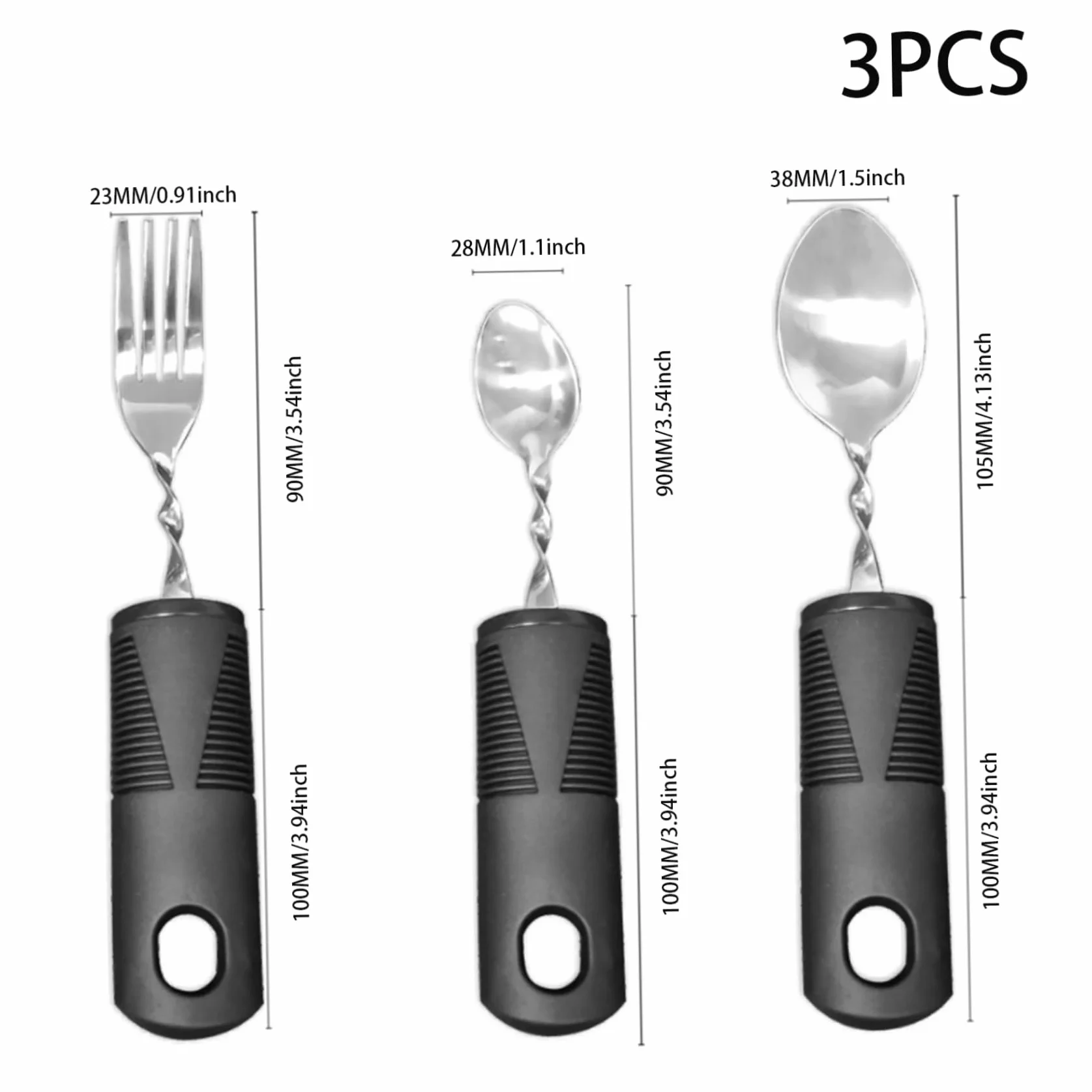 Utensilios adaptativos 3pcs Espejo de acero inoxidable pulido flexible cubiertas curvas portátiles