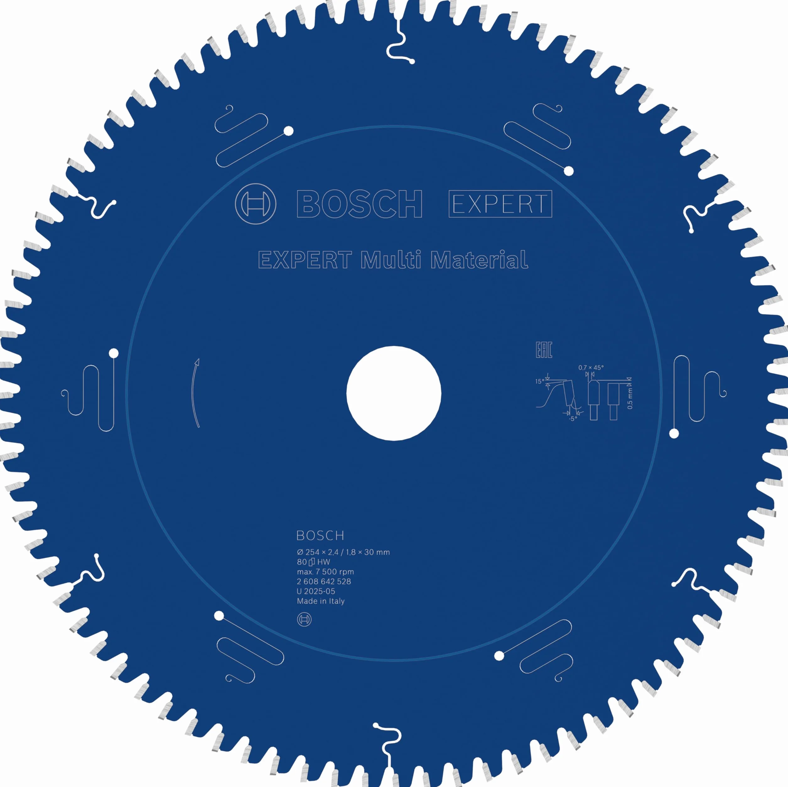 Bosch Hoja de sierra circular Expert for Multi Material 254 x 30 x 2,4 mm 80