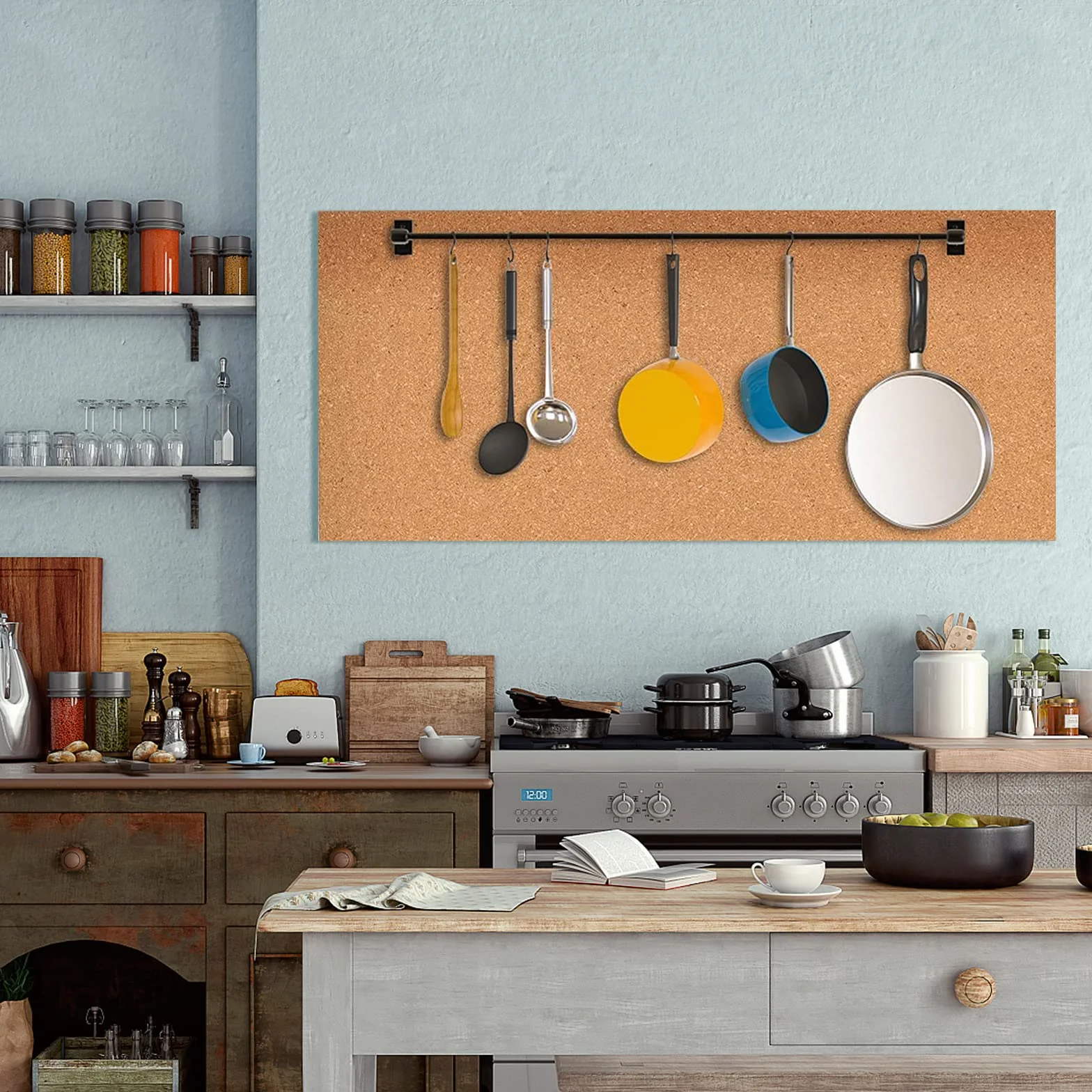 Rollo de corcho 3 mm tableros 1/8 pulgadas pared 40x250 cm
