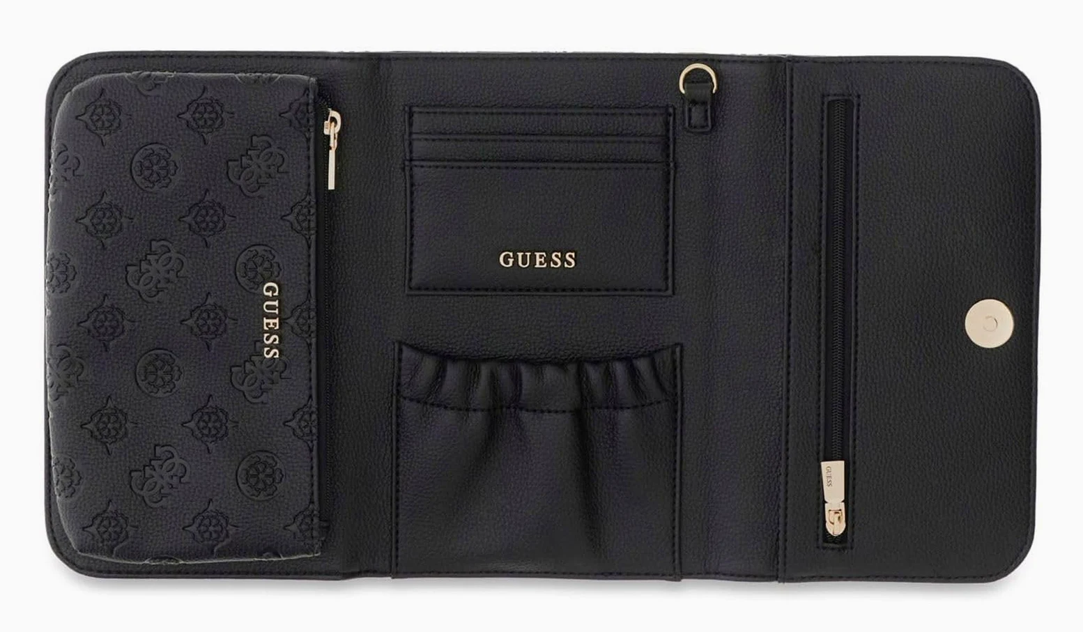 GUESS Estuche de identificación Wilder Travel Passport Organizer Black Negro