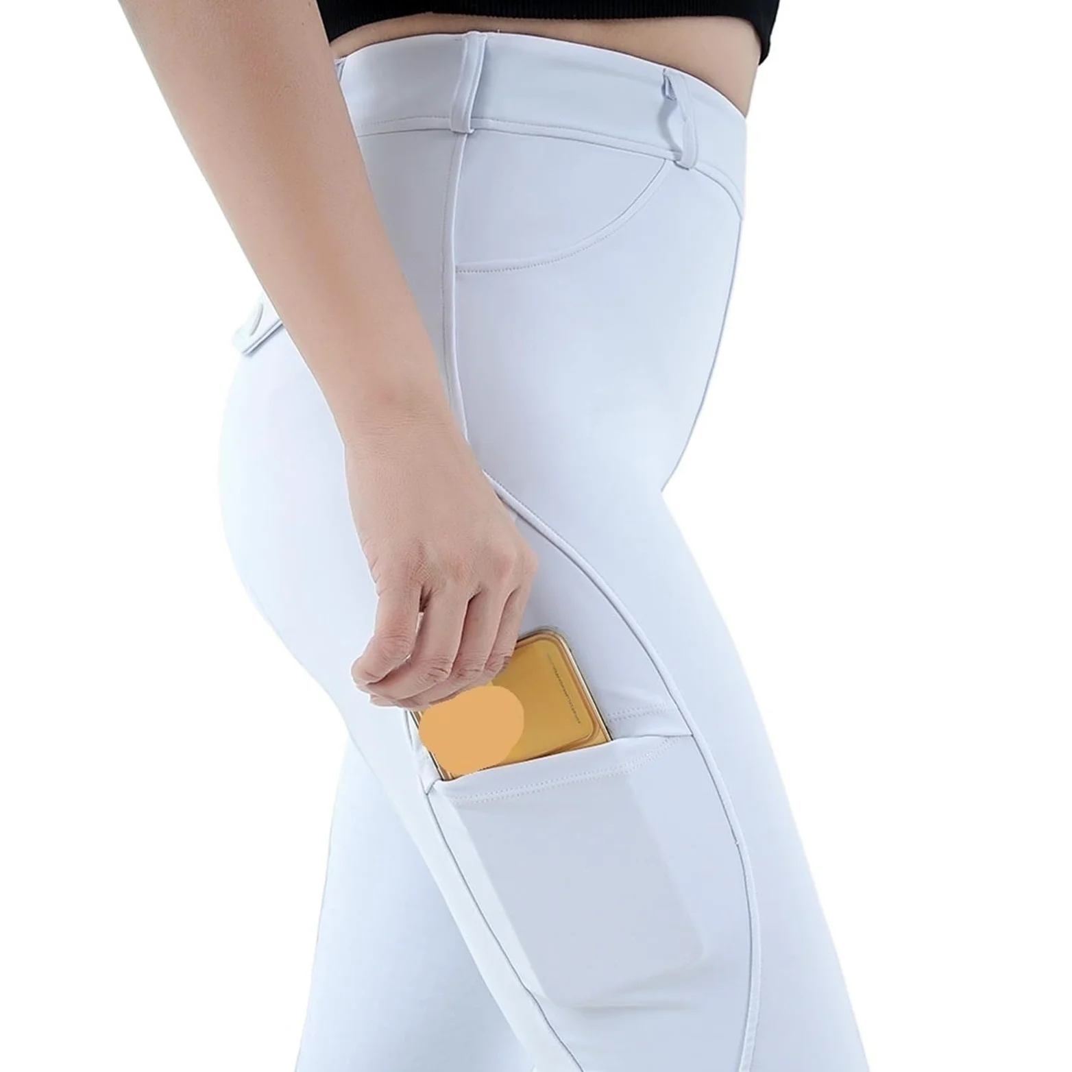 Pantalones Montar a Caballo Mujer Pantalones de equitación for Mujer, Mallas Entrenamiento Ecuestre, Ropa Deportiva for Exteriores(White,S)