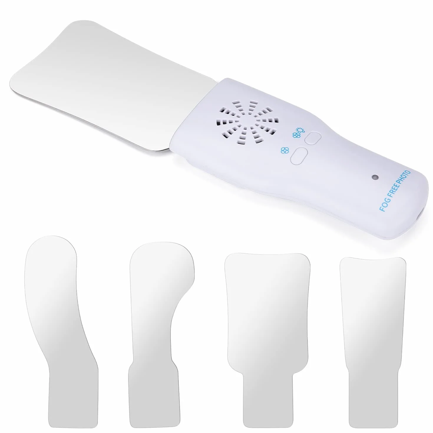 Espejos Dentales para Fotografía sin Niebla, Reflector Dental Intraoral 2 Caras Acero Inoxidable 4 Espejos