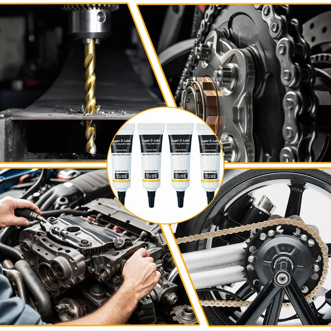 Grasa de Silicona para Cafeteras Automáticas, Juntas Tóricas, Grifos - Pack de 4