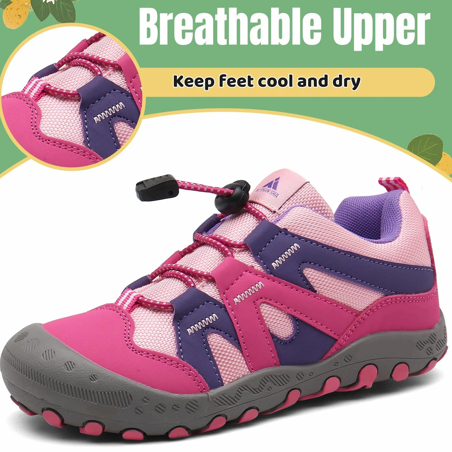 Mishansha Unisex Zapatos de Senderismo Niños Zpatillas para Correr Antideslizante Transpirable Niñas Calzado Deportivo, Tallas 24-38 EU