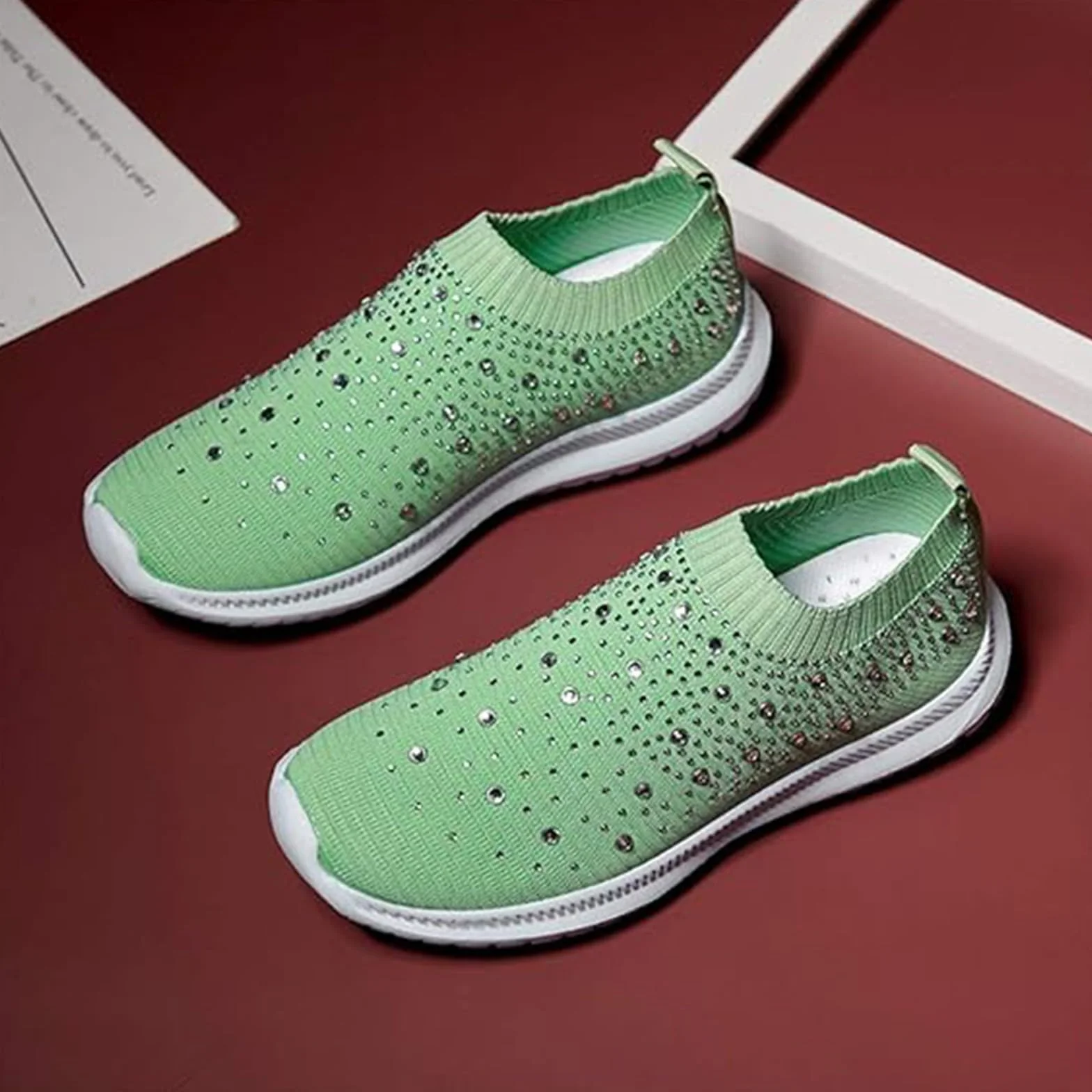 Zapatos Ortopédicos para Mujer,Zapatos Mocasines De Malla con Bordados,Corte Ancho,Zapatos De Cuña para Caminar,Casuales,Moda,Antideslizantes