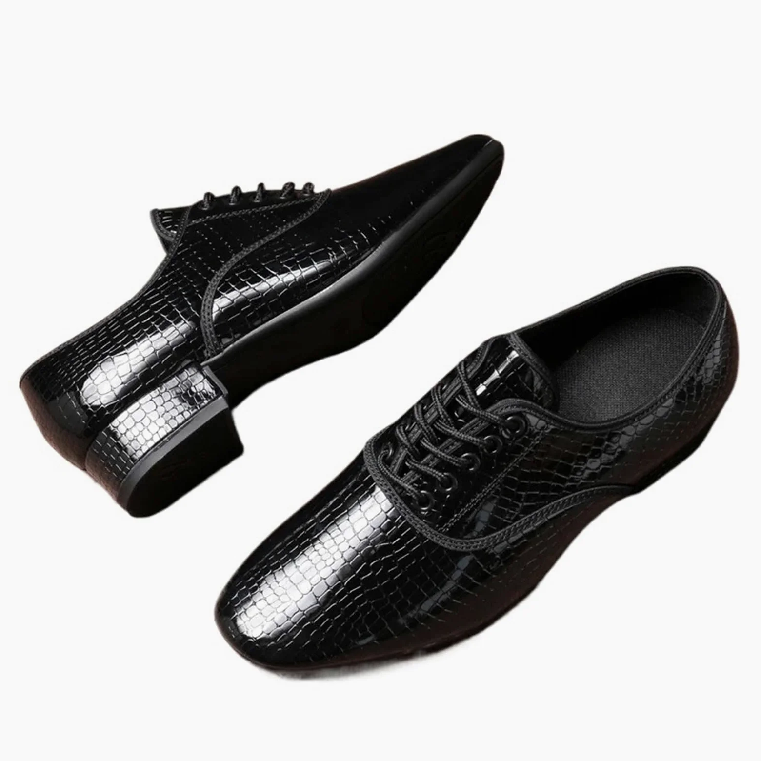 Zapatos Baile Hombre Zapatos de Baile Modernos for Hombre, Zapatos Cuadrados al Aire Libre, Jazz Latino, Suela Ante for Interiores, tacón vals salón(Indoor Wool Bottom,42)