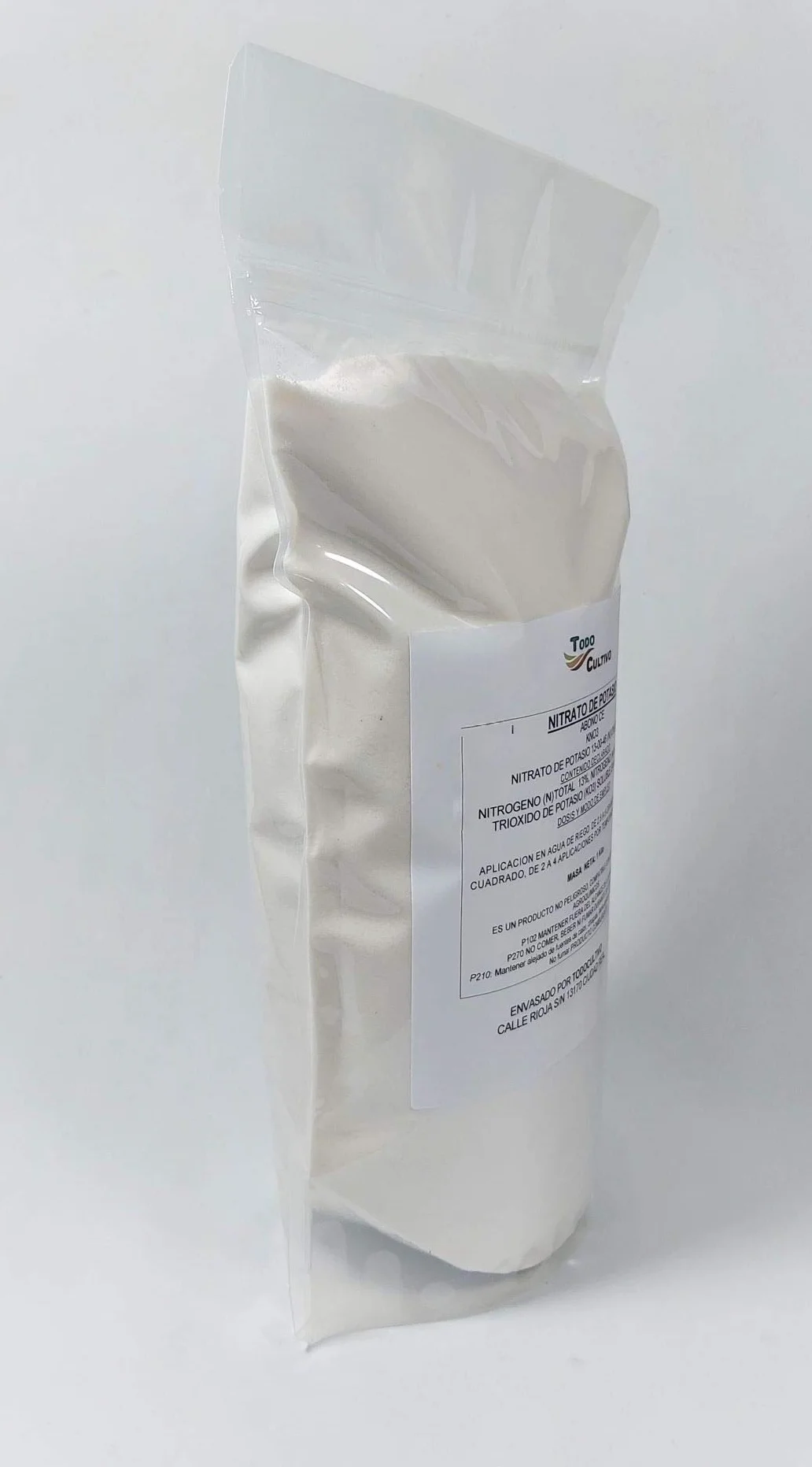 Nitrato potásico puro KNO3 13-00-46 1 Kilo para maduración frutales