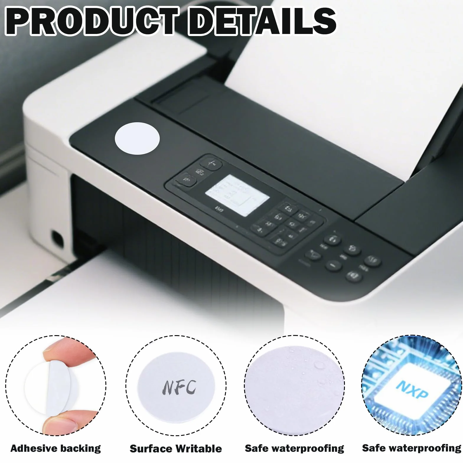 Nfc Tag Ntag215 Lote 50 25 mm Tarjeta Nfc Programable