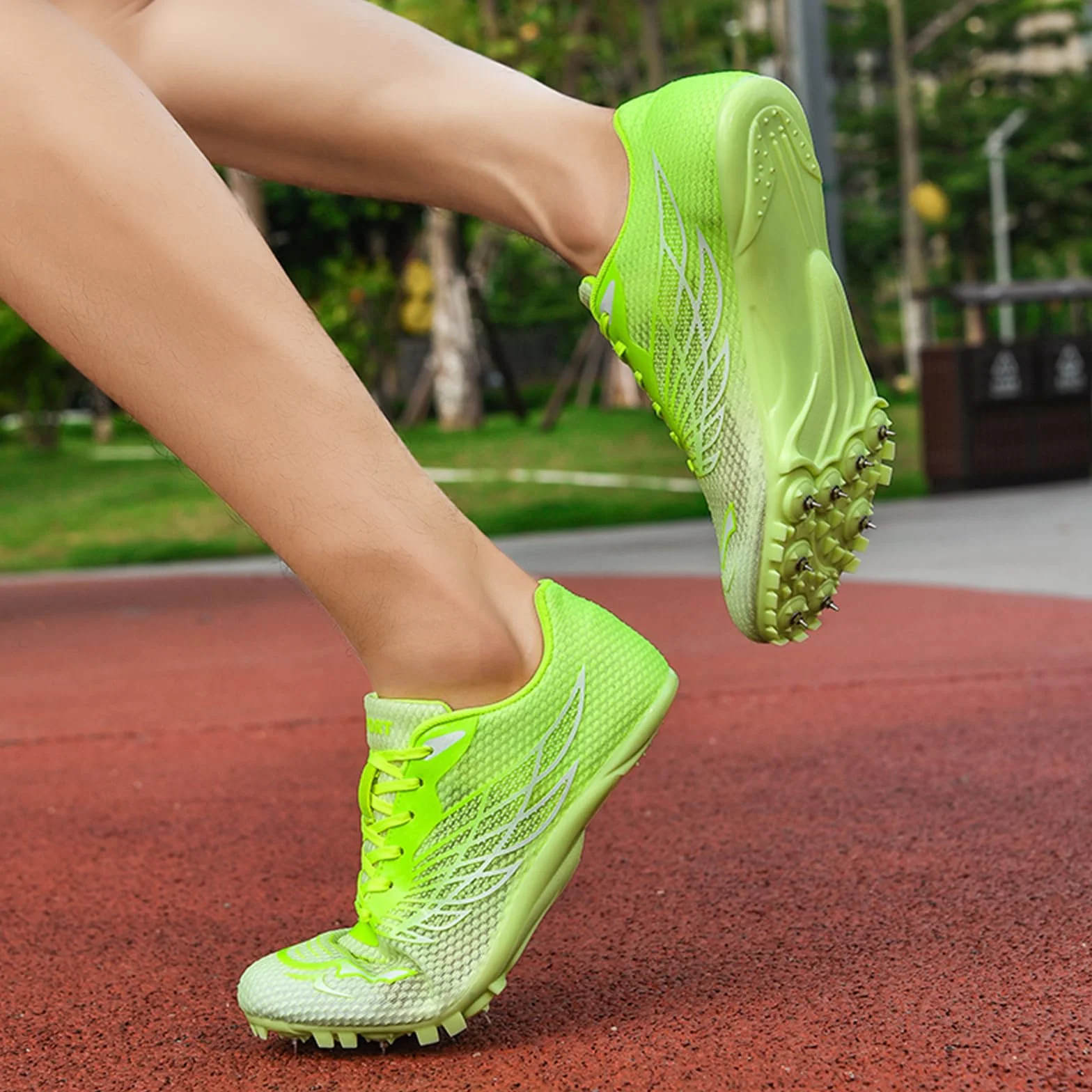Zapatillas con Clavos Atletismo Salto Velocidad para Hombres Mujeres Niños