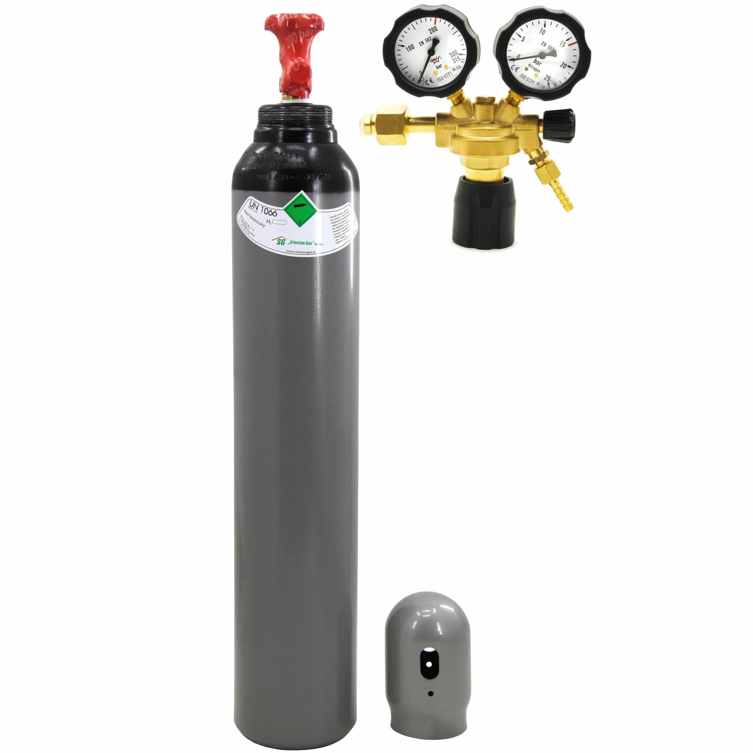 STICKSTOFF Botella de gas 8 l 1,6 m³ 200 bar Nitrógeno