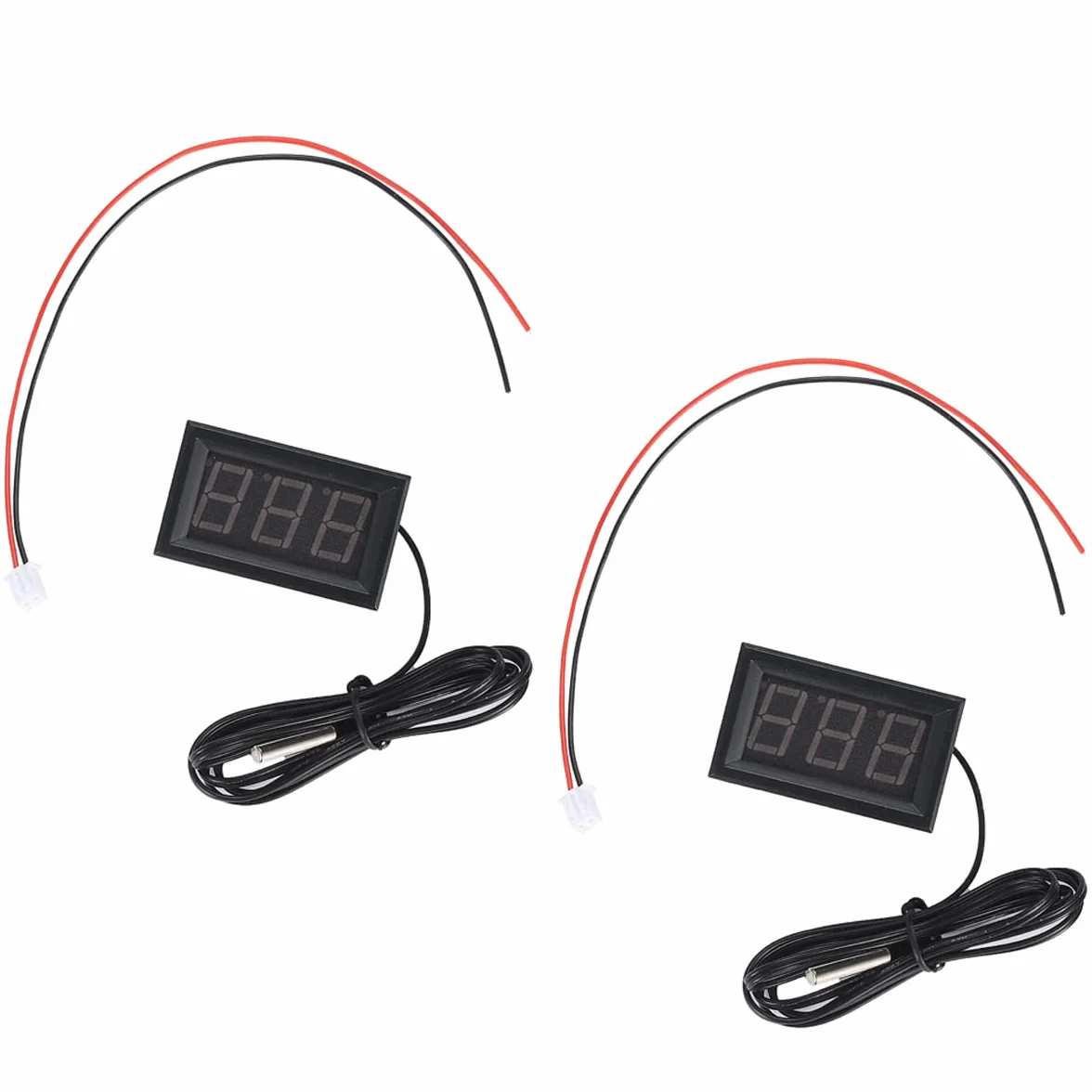 Greluma Termómetro Digital LED 0.56" 12V CC -50~110°C Sonda NTC Resistente al Agua Medidor de Temperatura