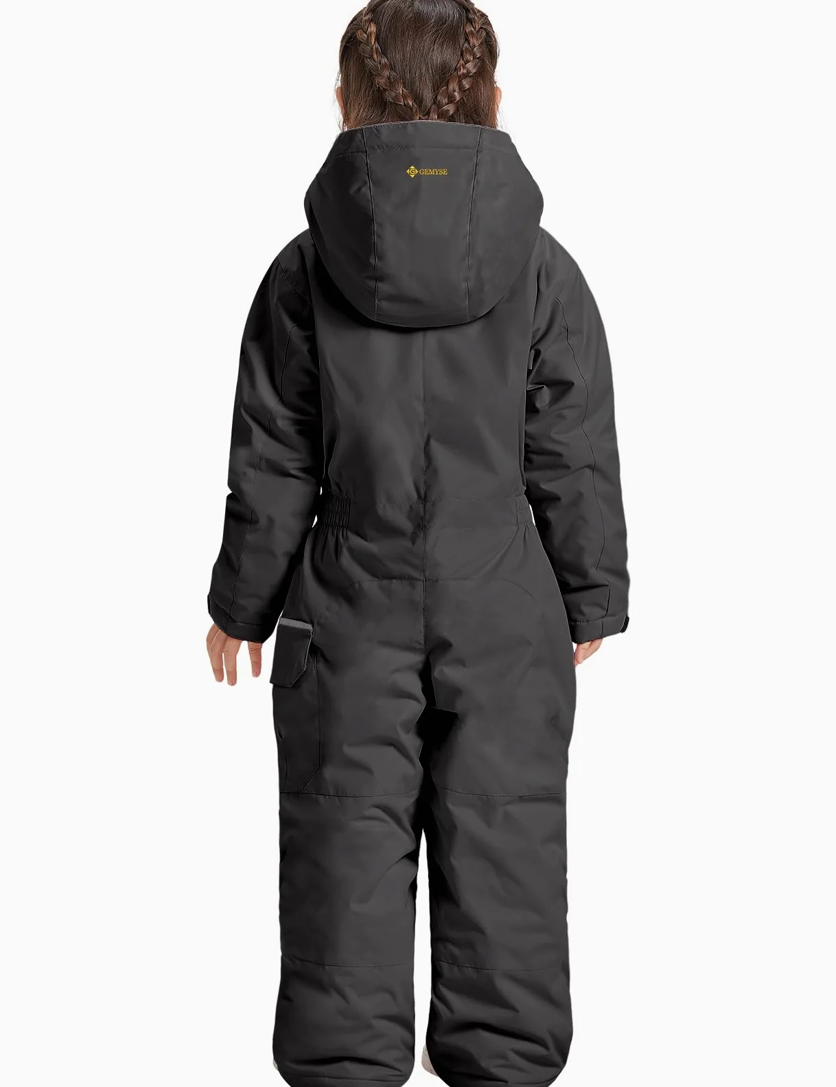 GEMYSE Trajes de esquí de una pieza para niños Jumpsuits Trajes de nieve impermeables de invierno para niños y niñas