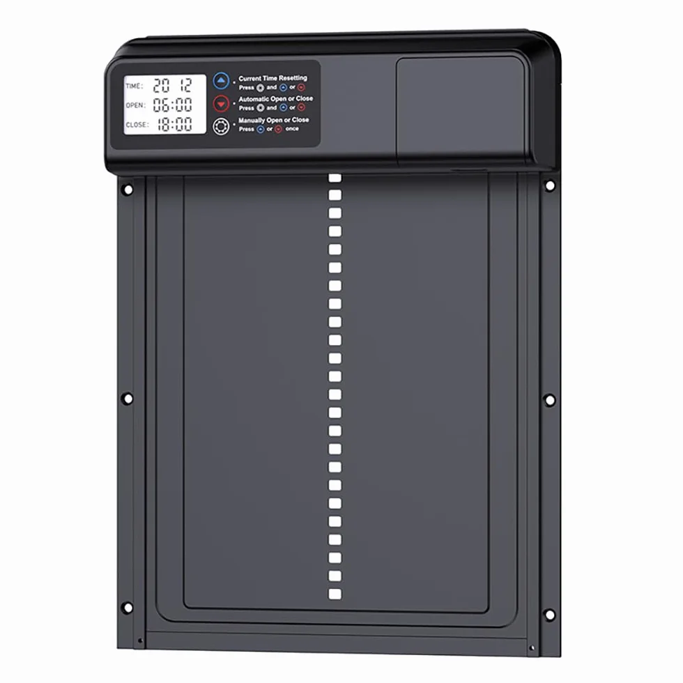 NEWFUN Puerta Gallinero Automática Aleación de Aluminio Temporizador Protección Inteligente contra Atrapamientos