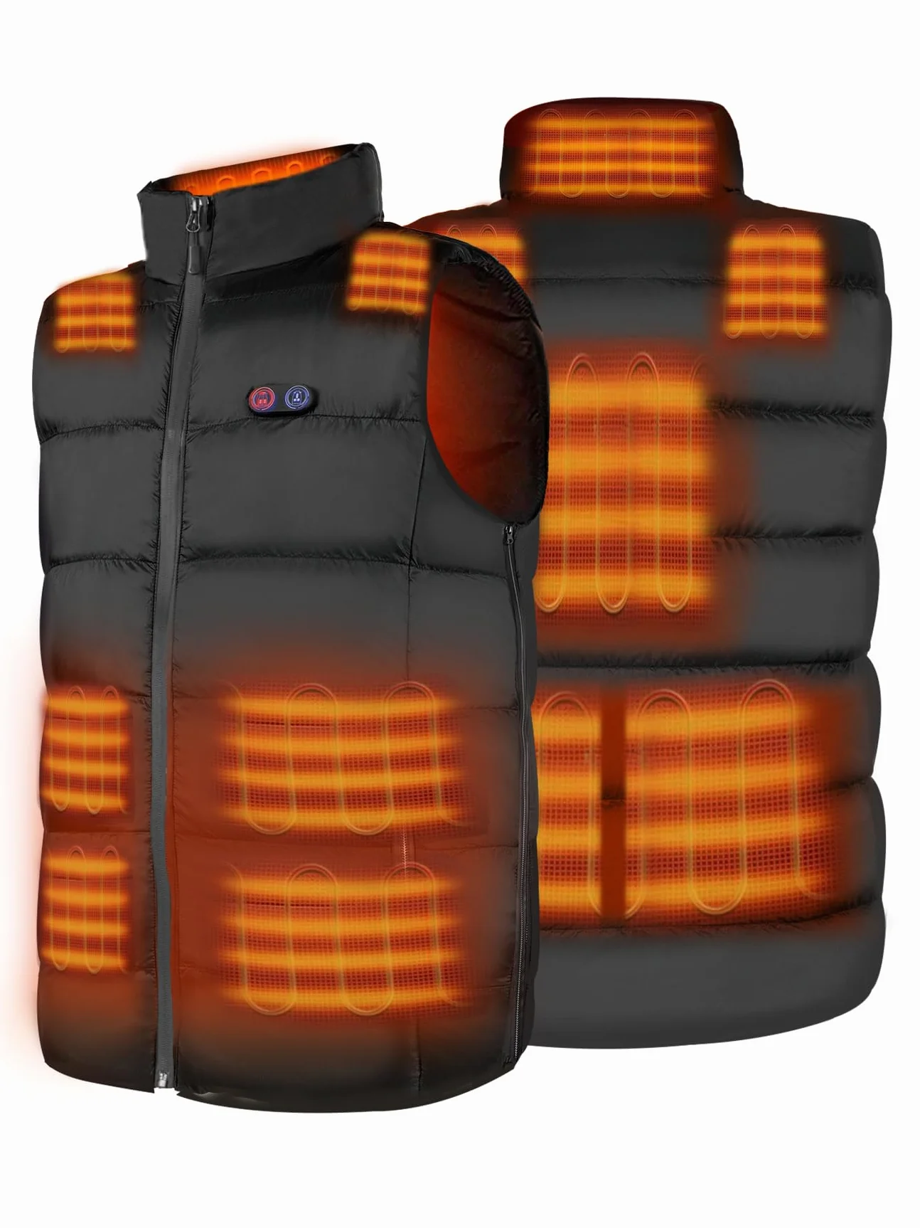 DR.PREPARE Chaleco Calefactable para Hombre y Mujer, 3 Niveles de Calefacción 10 Zonas Chaleco Térmico para Esquí Pesca Senderismo Camping
