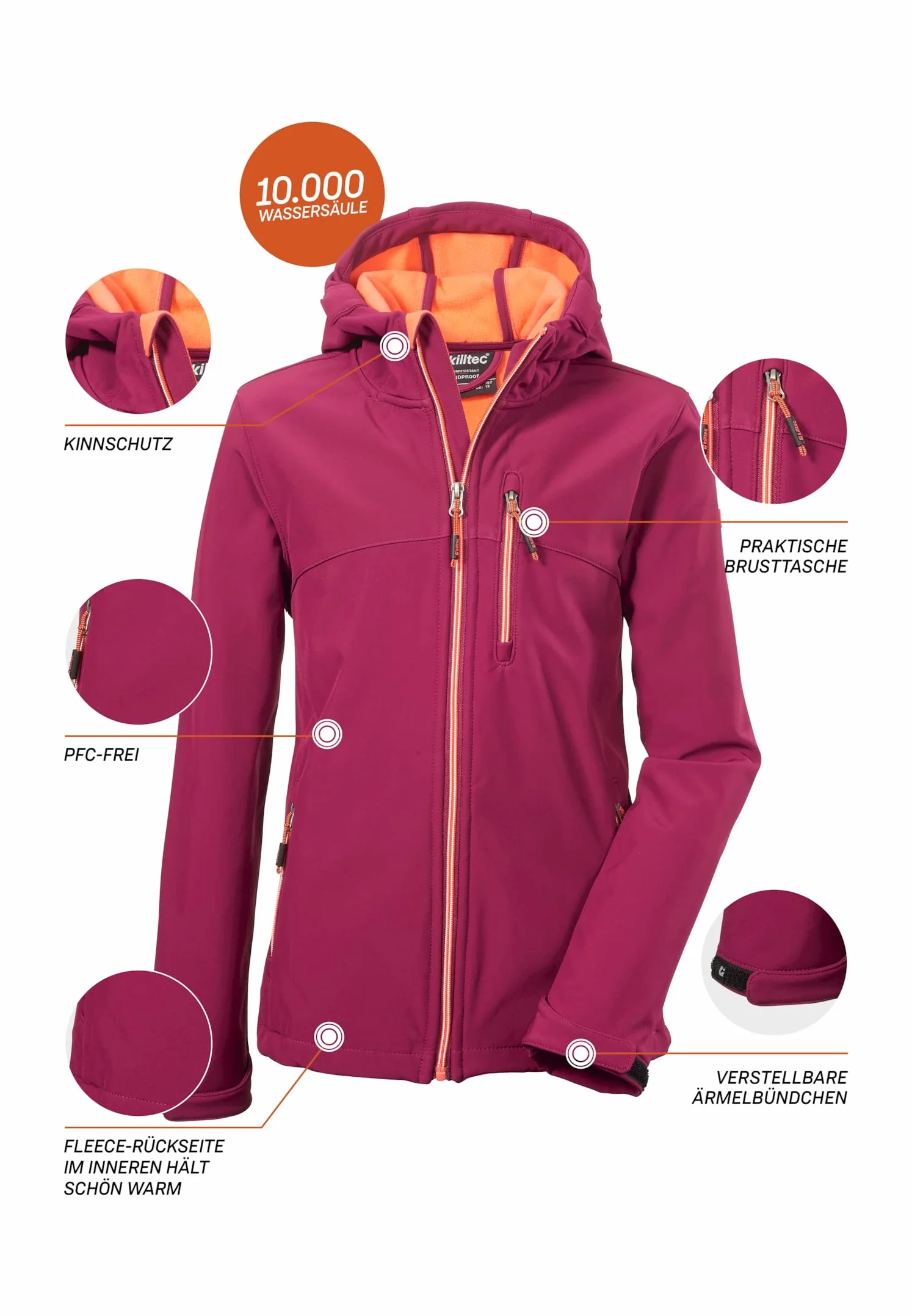Killtec Girls Softshell Jacke Chaqueta softshell/chaqueta exterior con capucha Niñas (Pack de 1)