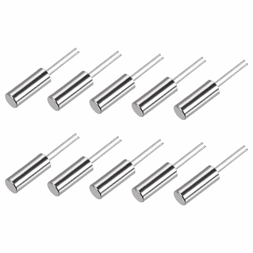 sourcing map Cuarzo Cristal Osciladores Resonadores 32.768 kHz 2x6 mm 10 piezas