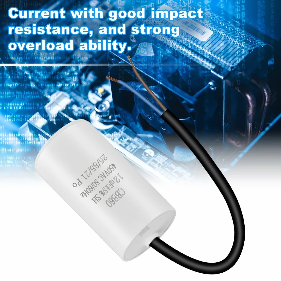 OFFCUP CBB60 Condensador Permanente 12μF 450V 50/60Hz para Motores Eléctricos