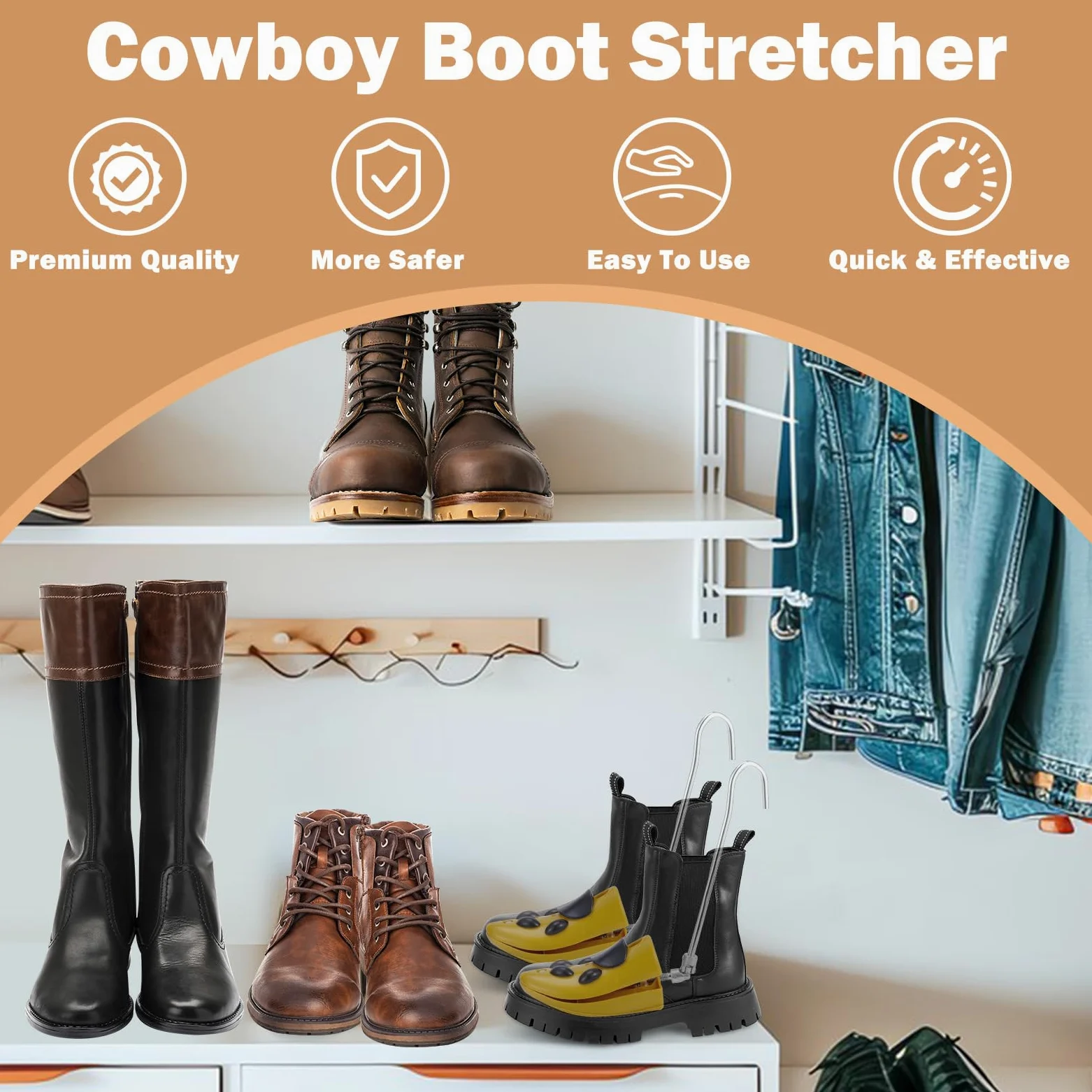 Hormas Zapatos Para Botas, Profesional Estirador de Zapatos, Ajustable Altura Hormas de Plástico, Portátil Horma Zapatos para Hombre y Mujer