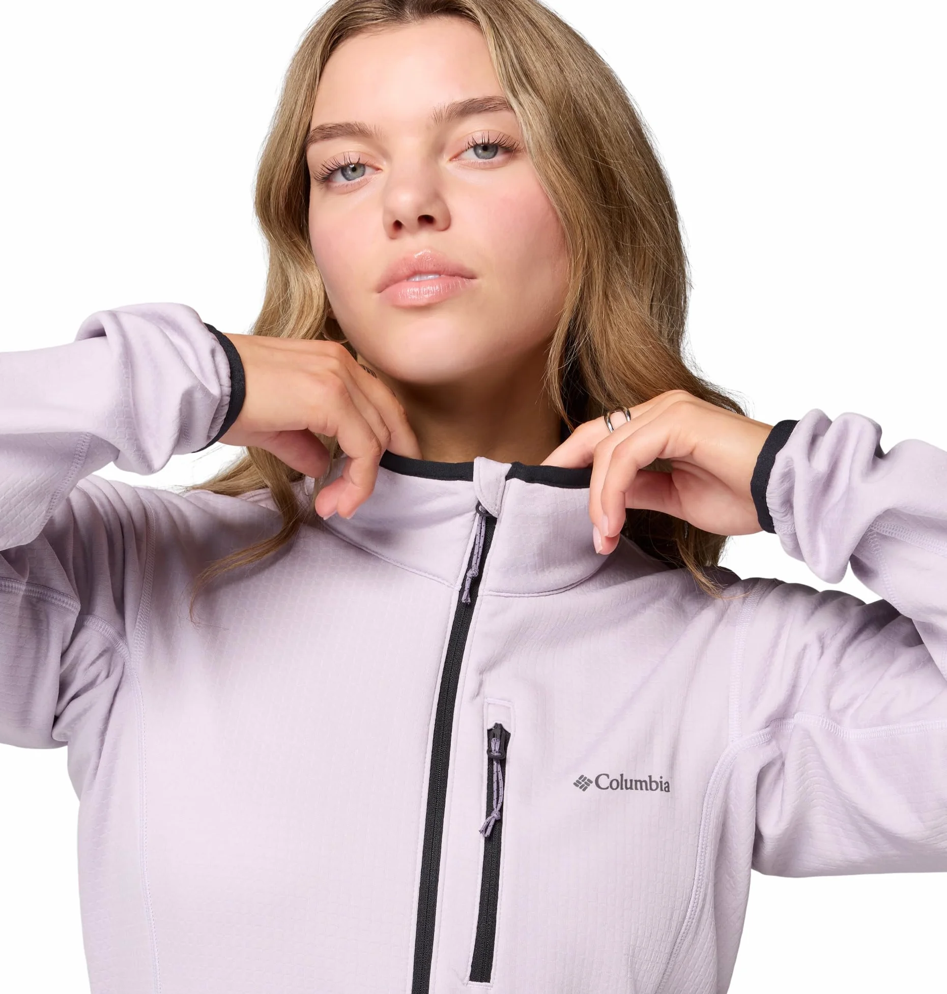 Columbia Essential Hike Grid Fleece Full Zip, Chaqueta De Forro Polar Con Cremallera para Mujer
