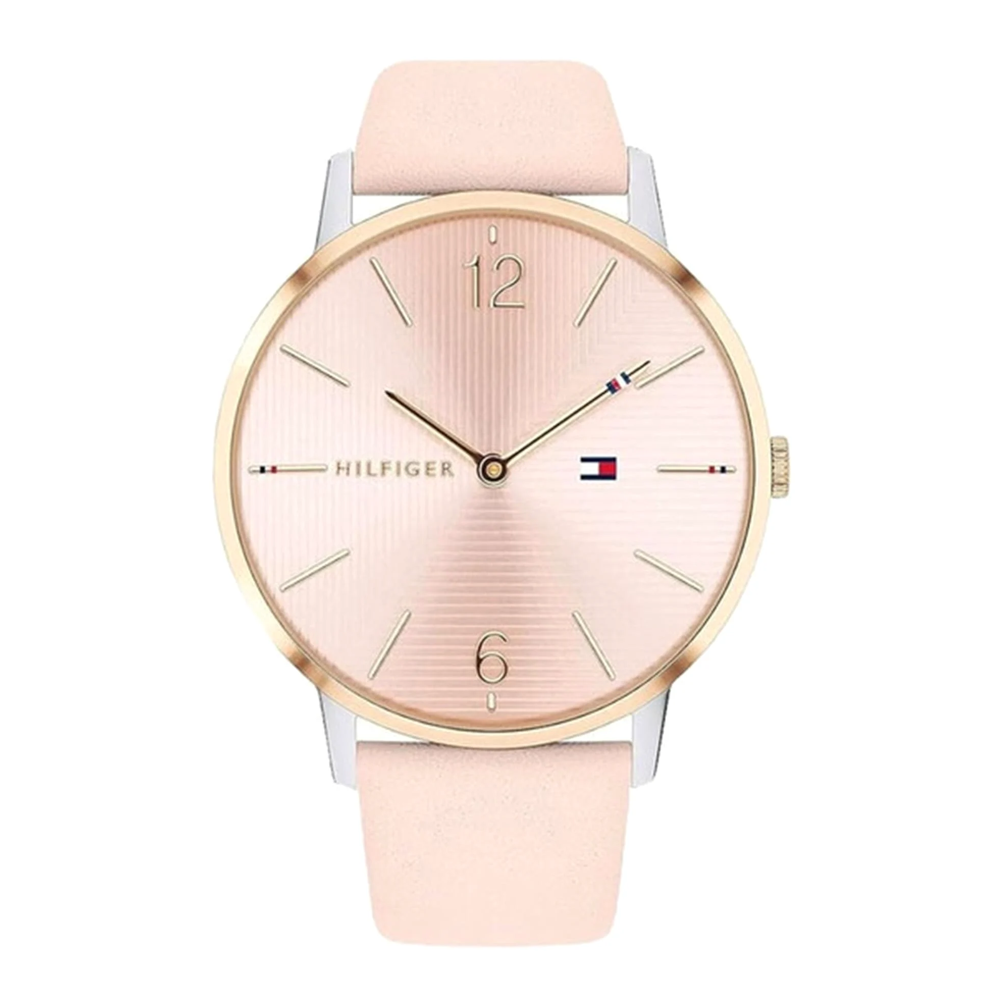 Tommy Hilfiger Reloj Analógico de Cuarzo para Mujer con Correa de Malla de Acero Inoxidable Plateada o Correa de Cuero Rosa