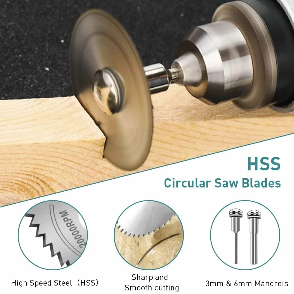 Hoja de sierra circular acero 8 piezas para madera plástico metal herramientas multifuncionales