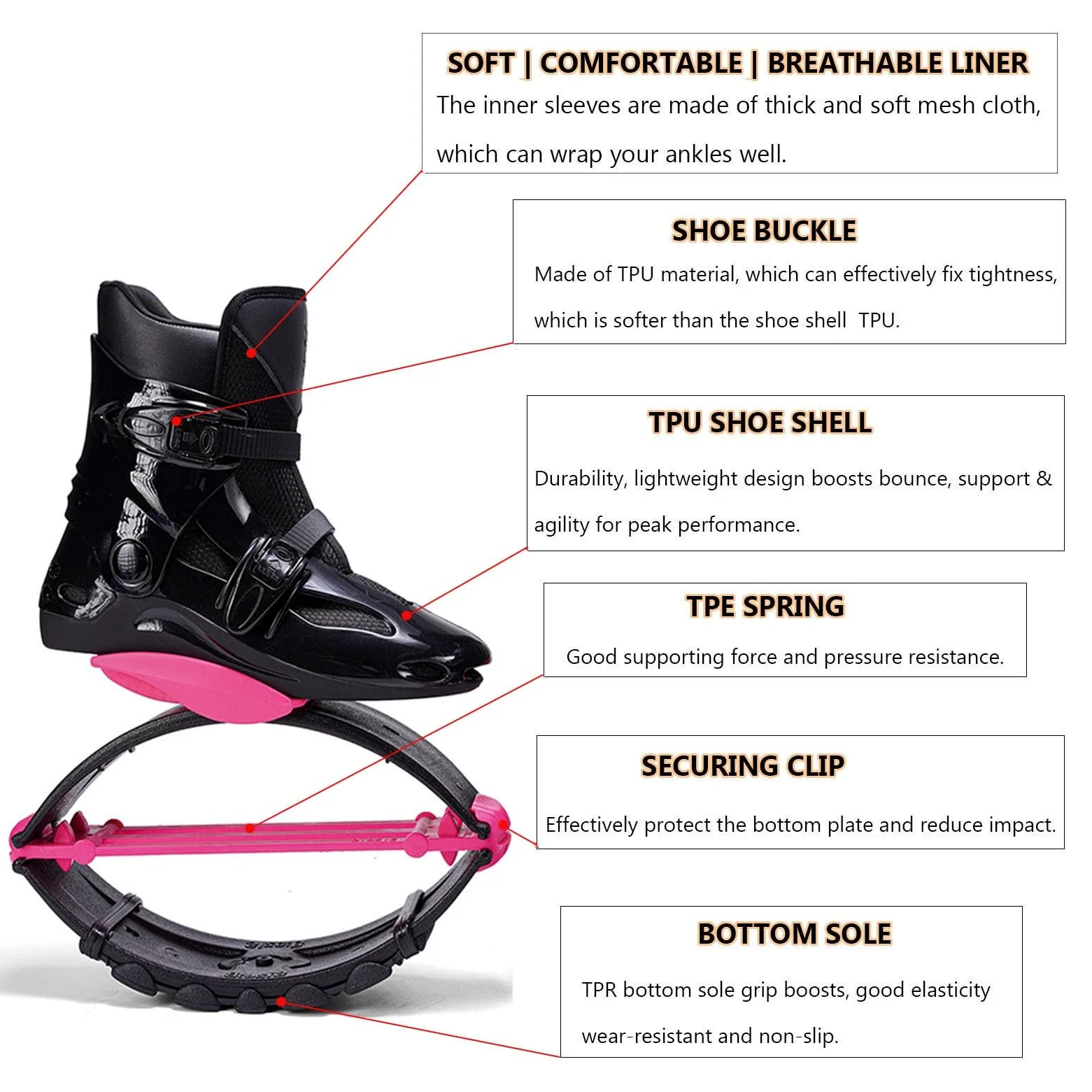 Jumps Botas Zapatillas De Salto For Fitness Y Entrenamiento, Cómodas Y De Bajo Impacto, Botas De Running Antigravedad Unisex (Tallas 35-43 EU)