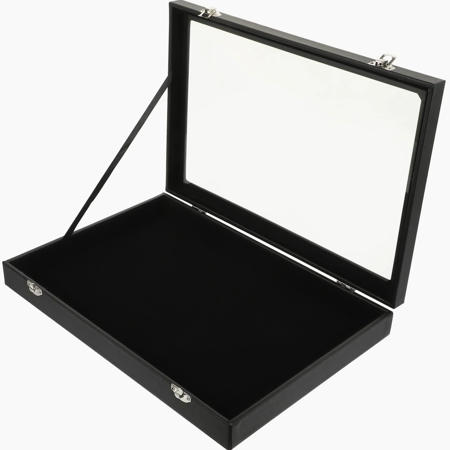 Cabilock Caja Organizadora De Joyas Con Tapa De Vidrio Organizador De Almacenamiento De Gran Capacidad Para Anillos Collares Aretes Para El Hogar