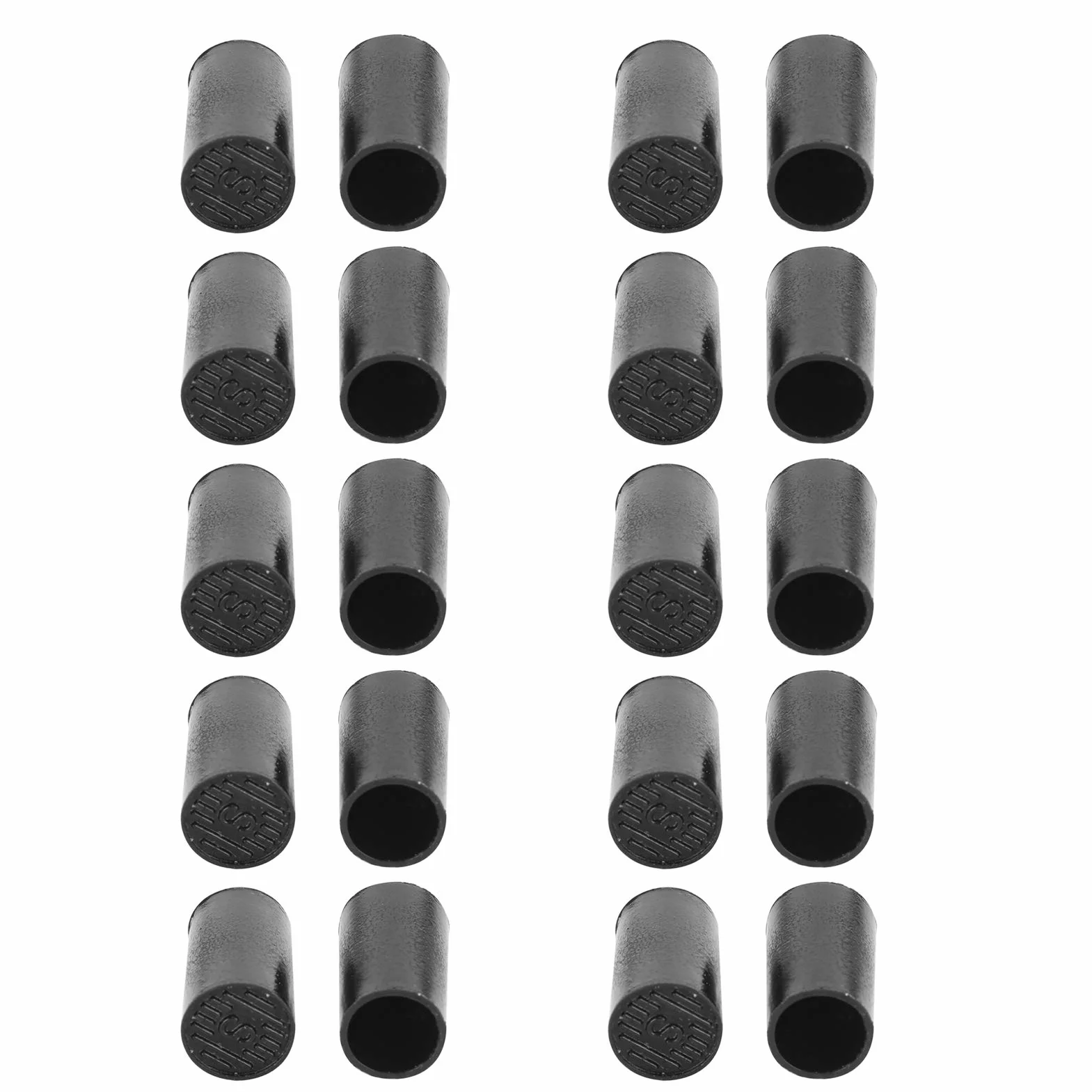 10 pares de tapas de punta de tacón alto Protector de punta de tacón alto negro CPU zapatos de poliuretano Reparación de kits de repuesto(10mm)