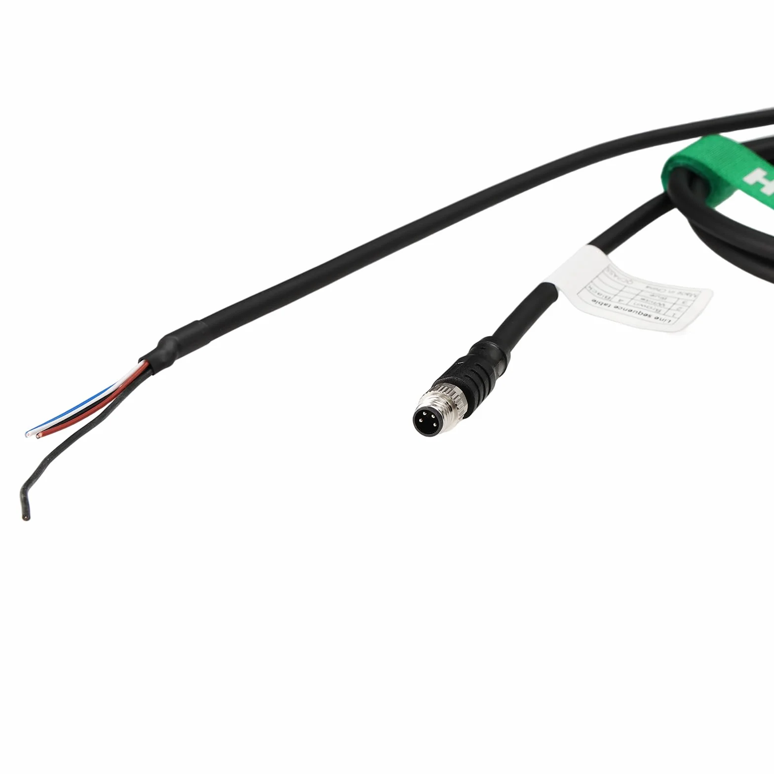 HangTon Cable de alimentación M8 4 pines macho A-Code PVC 10m para interruptor Keyence