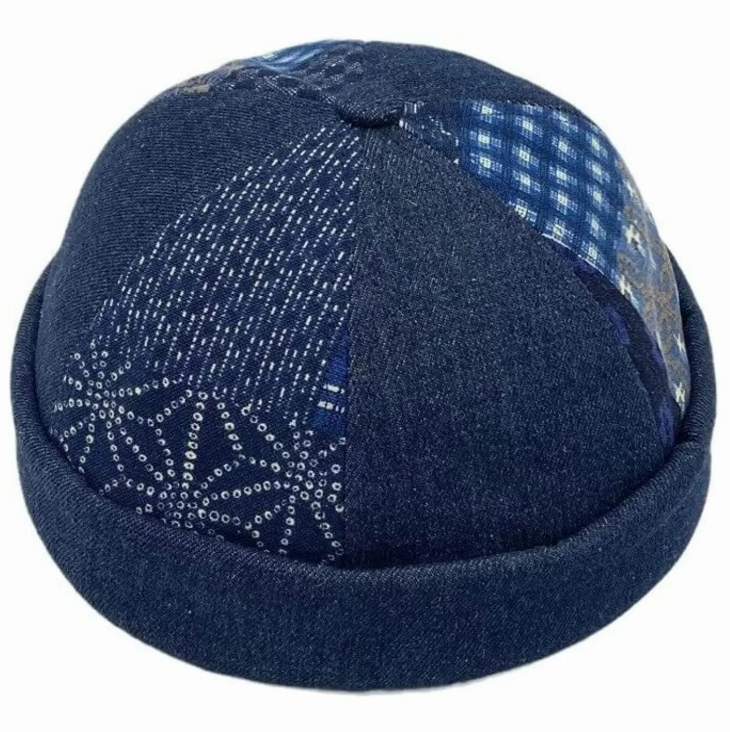 Gorro de Lana de Invierno cálido para Mujer y Hombre, con puños enrollados, Estilo Retro, sin Visera (Talla única)