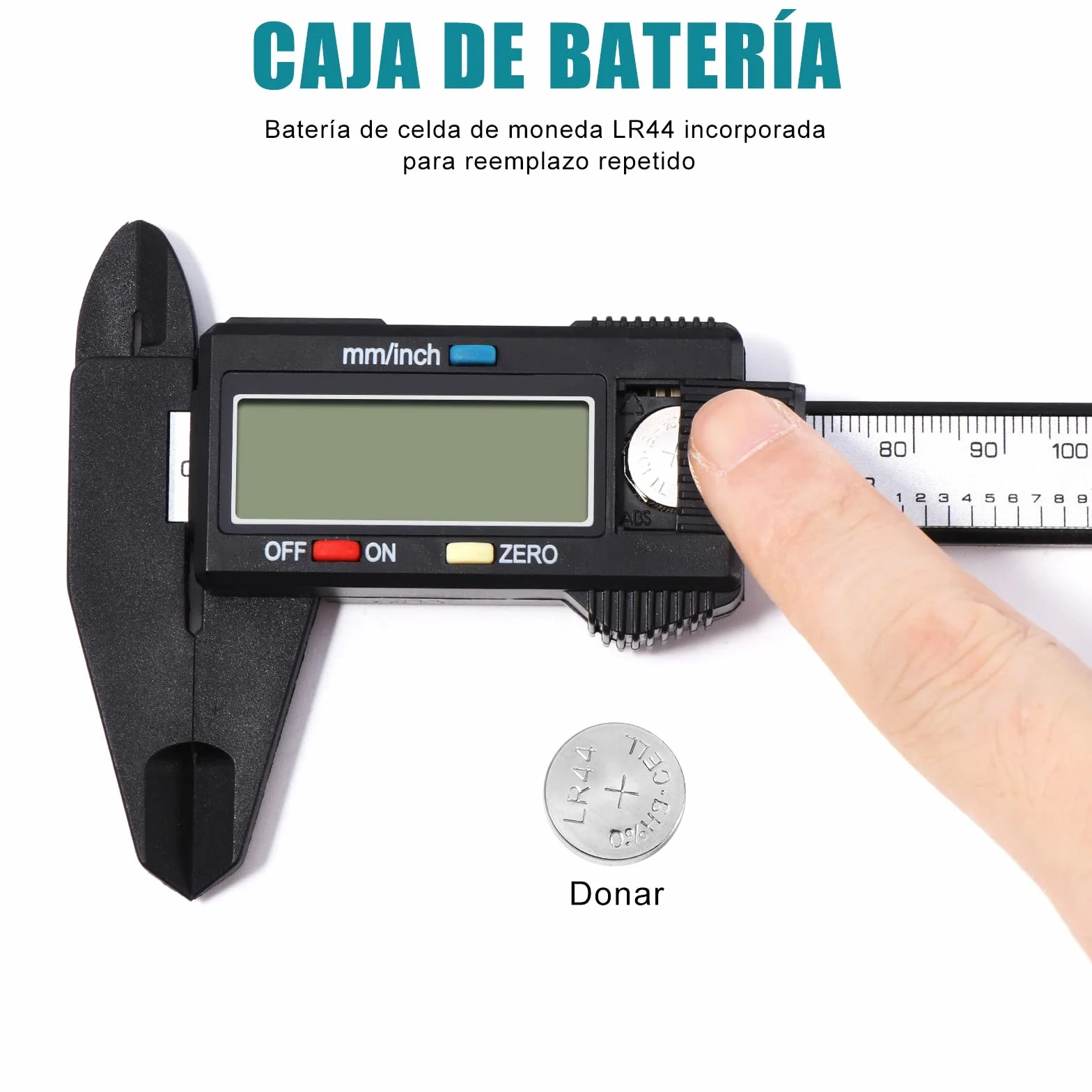 Vinabo Calibre Digital Pie de Rey 150 mm 6 Pulgadas Pantalla LCD Grande Mediciones Externas Internas Profundidad Paso