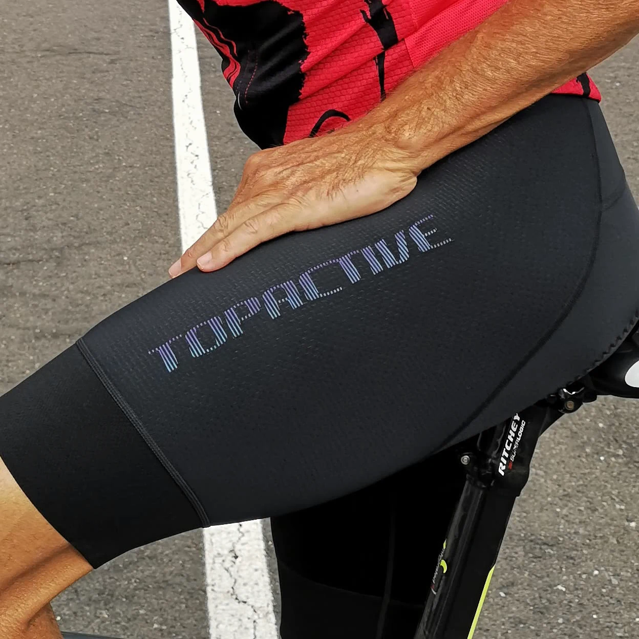 Culote Corto Ciclismo Hombre Reflectante Negro, Culotte con Badana Antideslizante y Transpirable, Tirantes Flexible
