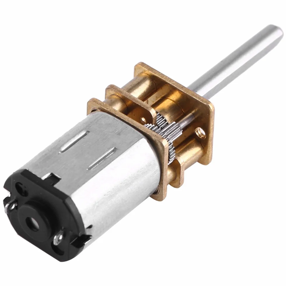 Motorreductor DC 12V 2000 RPM con Caja de Engranajes y Eje Largo para Robot