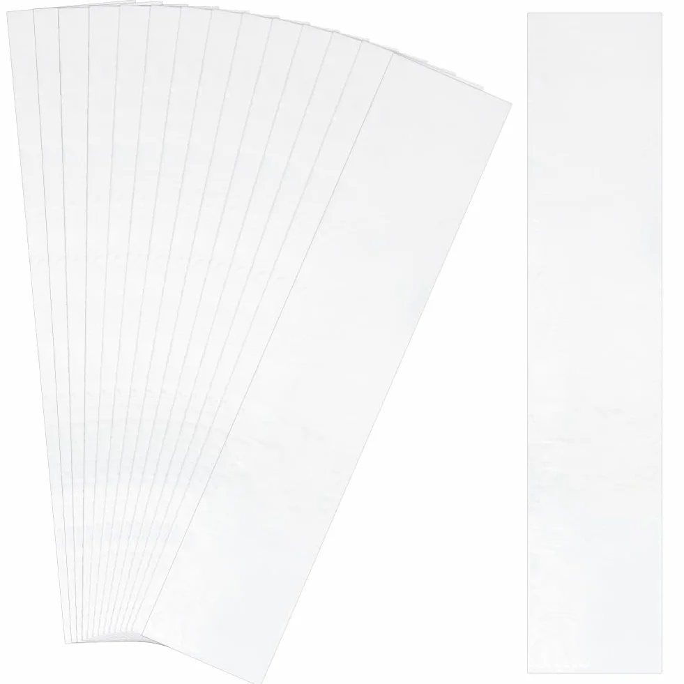 PH PandaHall 60 bolsas de plástico de polietileno transparente 2 mm 7.8 x 40 pulgadas tubo tubular manga larga plana abierta para pelucas carteles palomitas