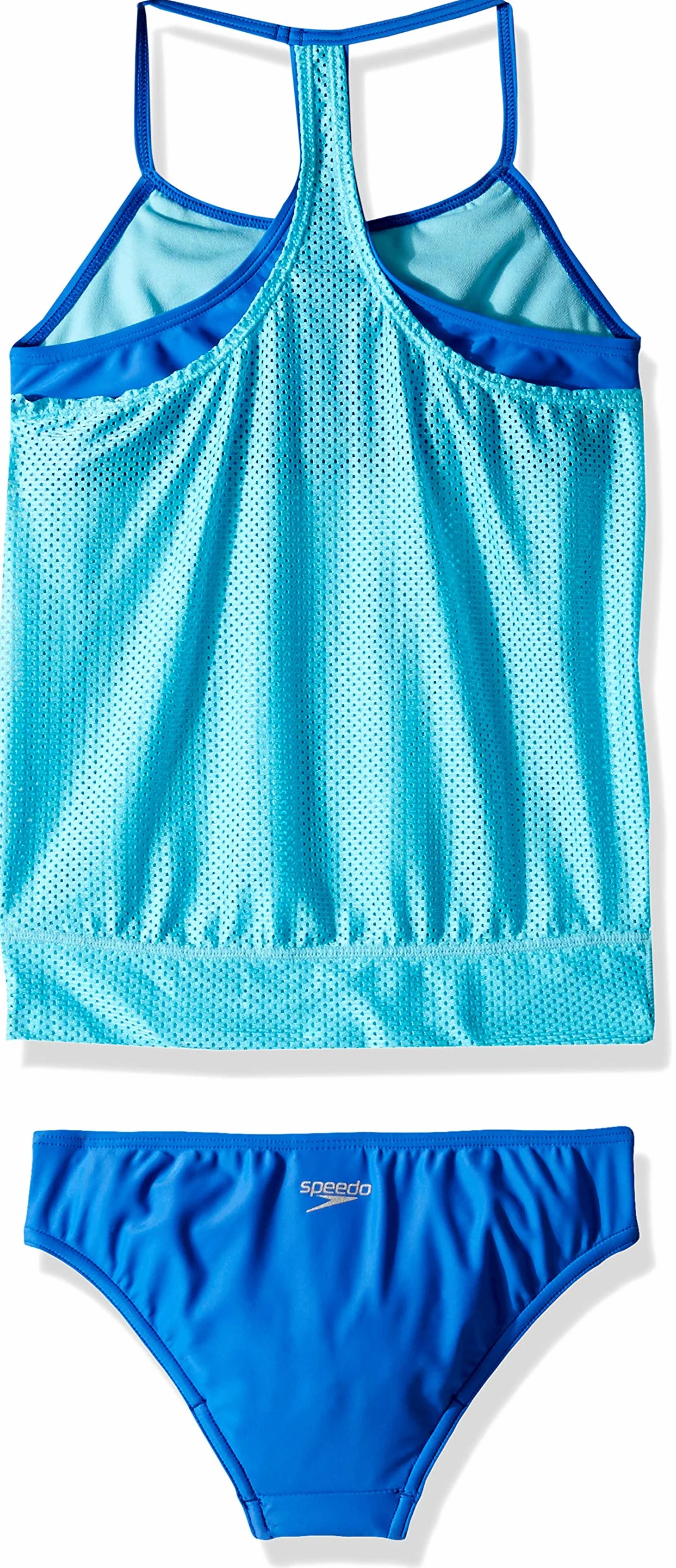 Speedo Girl'S Blouson Tankini 2-pc Traje de baño de una Pieza Niñas