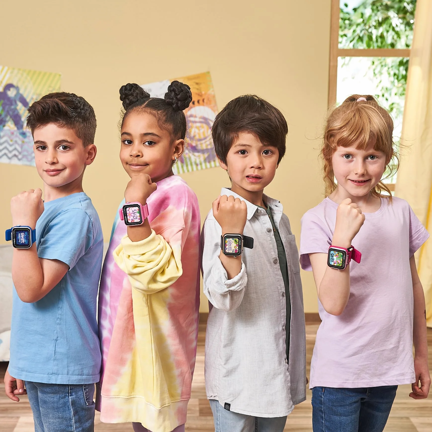 VTech - Kidizoom Smartwatch MAX Azul, Reloj Inteligente para niños, Doble cámara de Fotos, vídeos, Juegos, Pantalla táctil Horizontal, Versión ESP