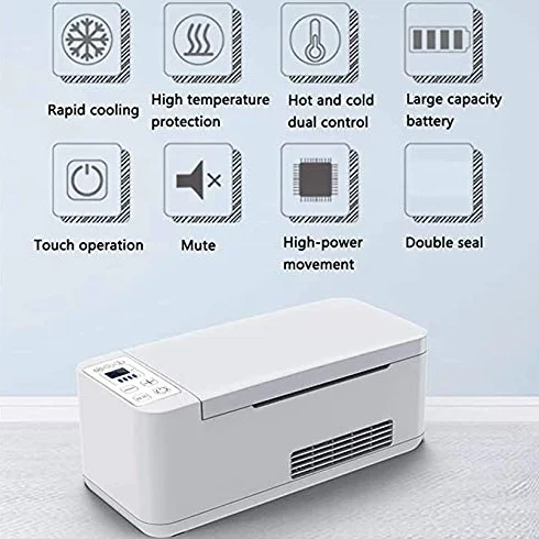 La insulina refrigerador Portable Caja refrigerada, Inteligente de Control de Temperatura, refrigeración de medicamentos pequeño refrigerador, Alarma Alta Temperatura, for el Coche, Viajes