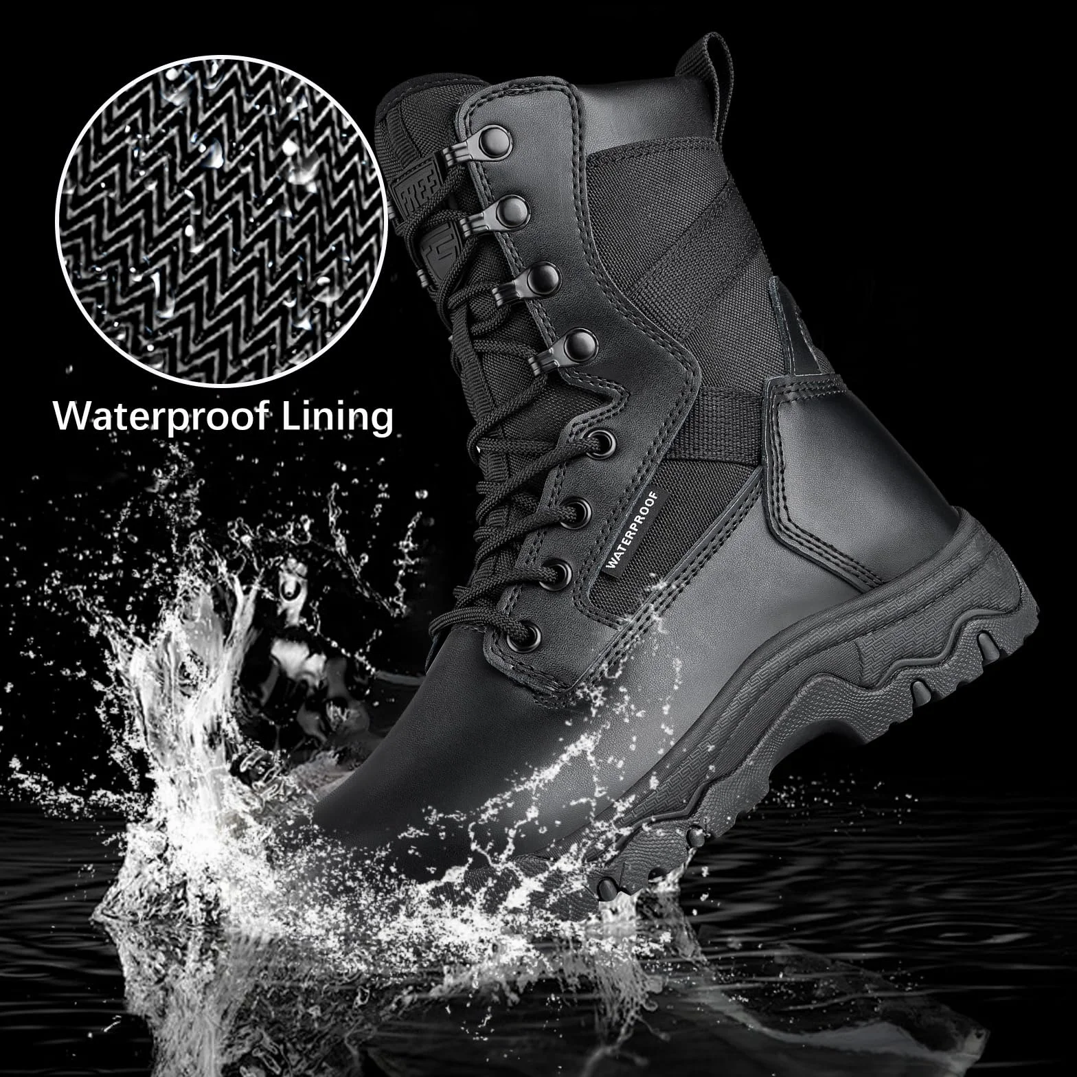 FREE SOLDIER Botas tácticas de las mujeres 8 pulgadas Botas ligeras del combate Botas militares durables del trabajo al aire libre Botas del desierto para las mujeres