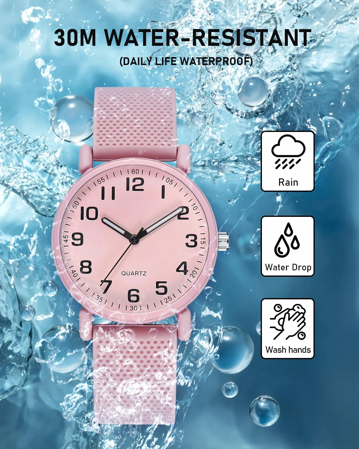 CIVO Reloj Mujer Analogico Minimalistas: Impermeable Goma Casual Cuarzo - Deportivo Moda Clasico Regalo Relojes Pulsera Mujer