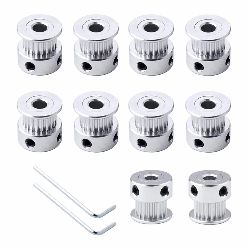 FULARR GT2 Correa Dentada Polea 20 Dientes 5mm Diámetro 6mm Ancho para Impresora 3D
