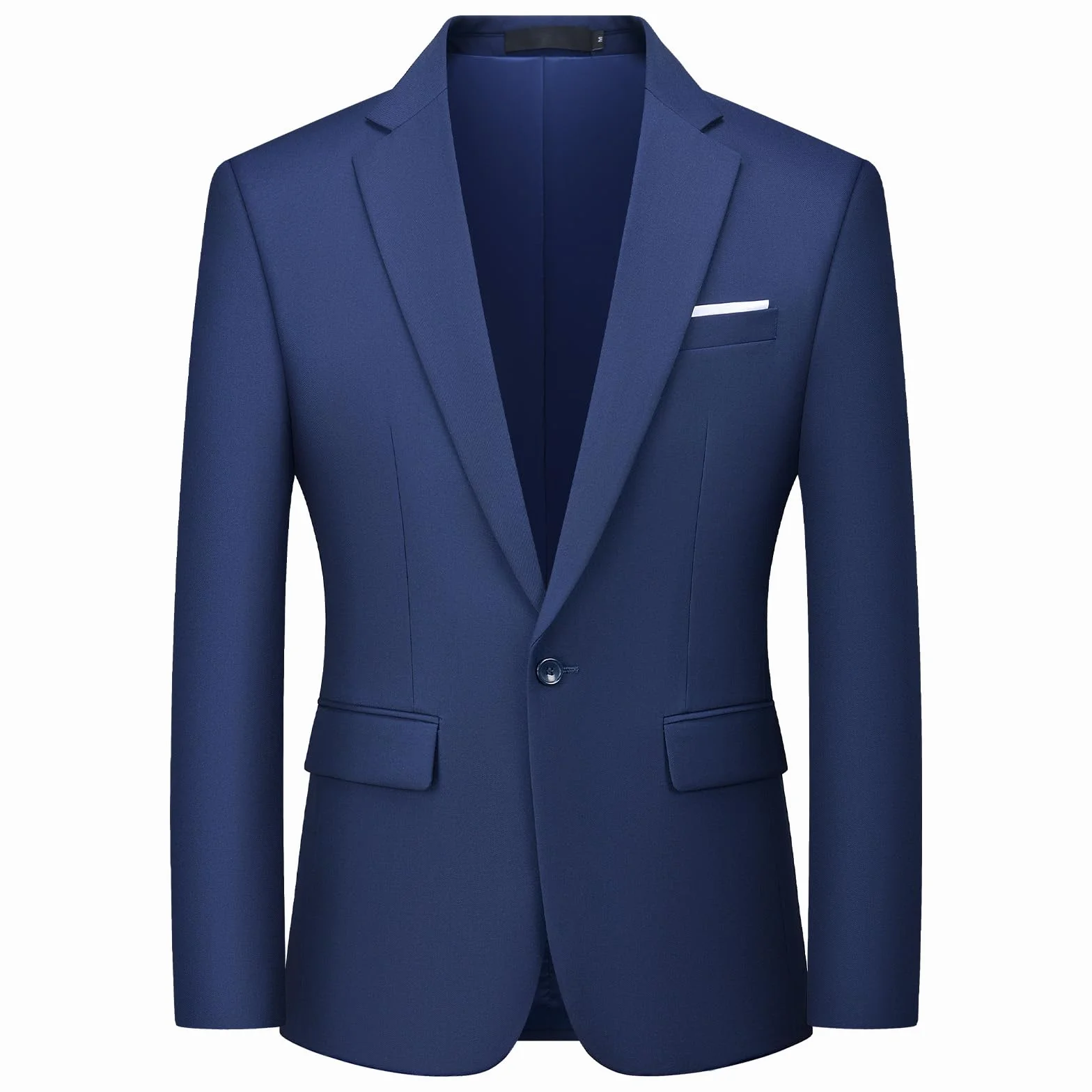 Blazer para Hombre Slim Fit 1 Botón Chaqueta de Traje de Hombre Negocio Boda Blazers Business