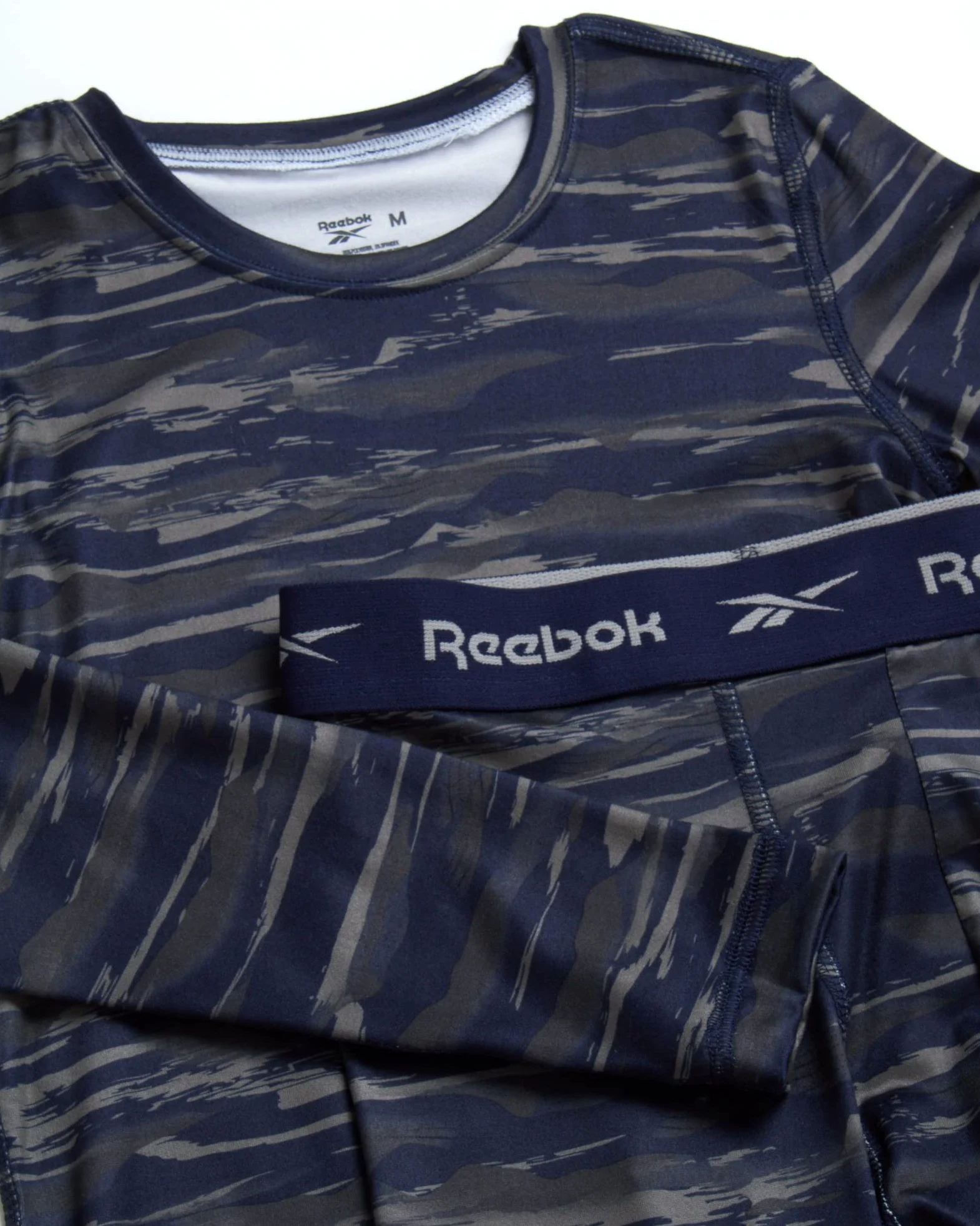Reebok Conjunto de ropa interior térmica para niños – Camiseta de manga larga con capa base y pantalones largos John