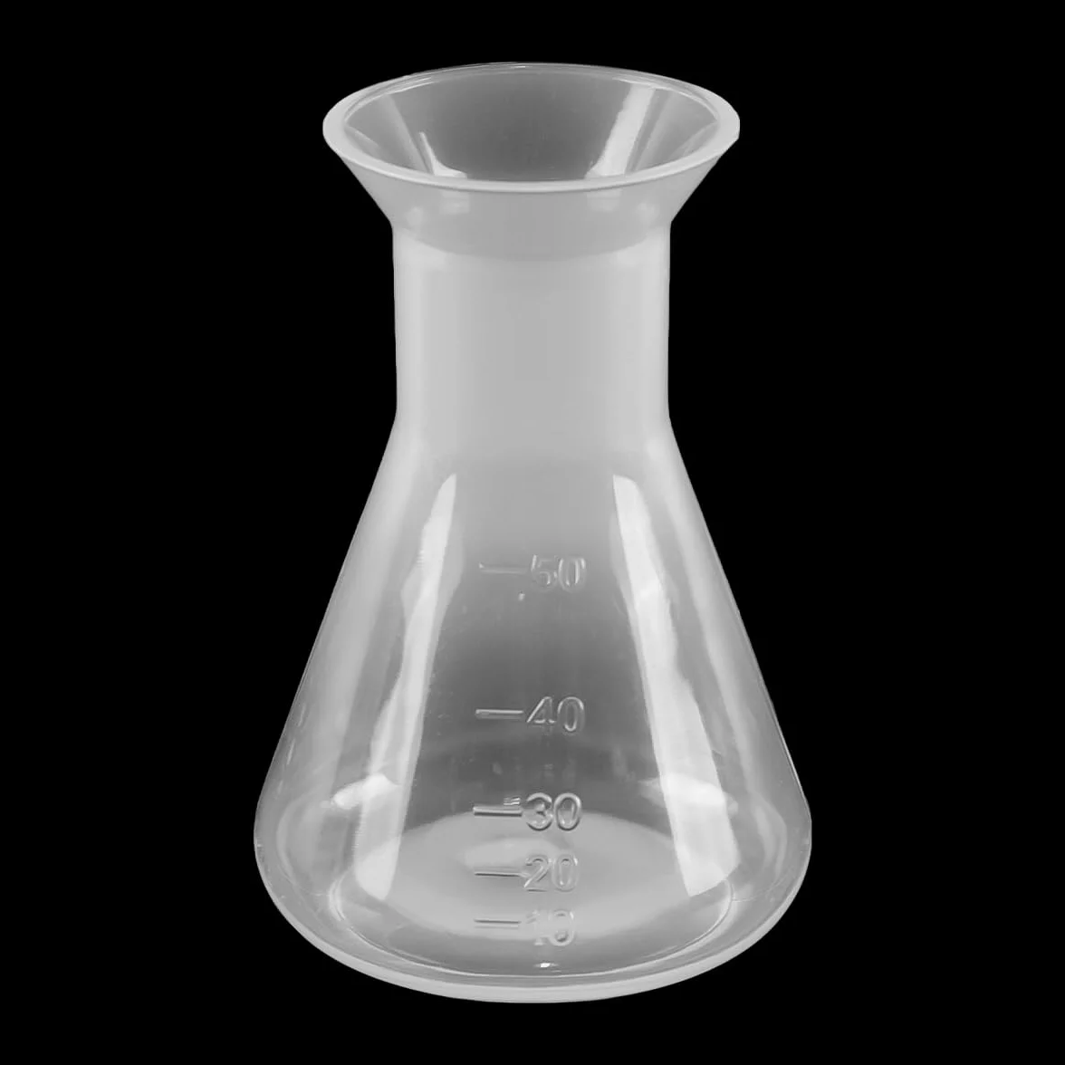 Gorise 5 matraces cónicos de laboratorio graduados de plástico 50 ml transparentes para experimentos científicos